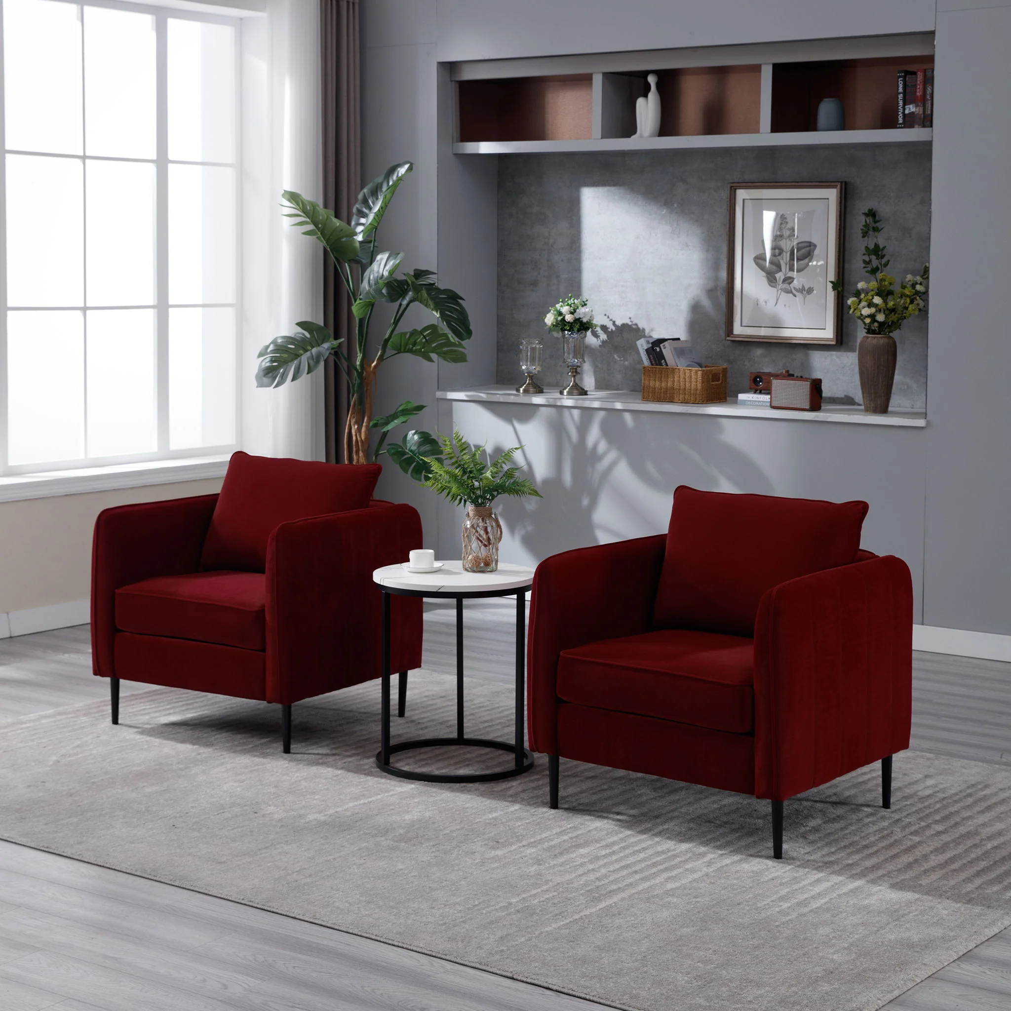 Accent Chair With Pillow For Living Room - Image 9