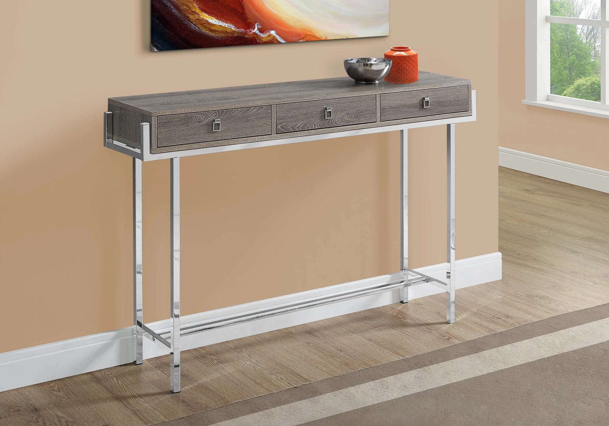 Accent Console Table For Entryway, Storage Drawer, Contemporary & Modern - Image 9