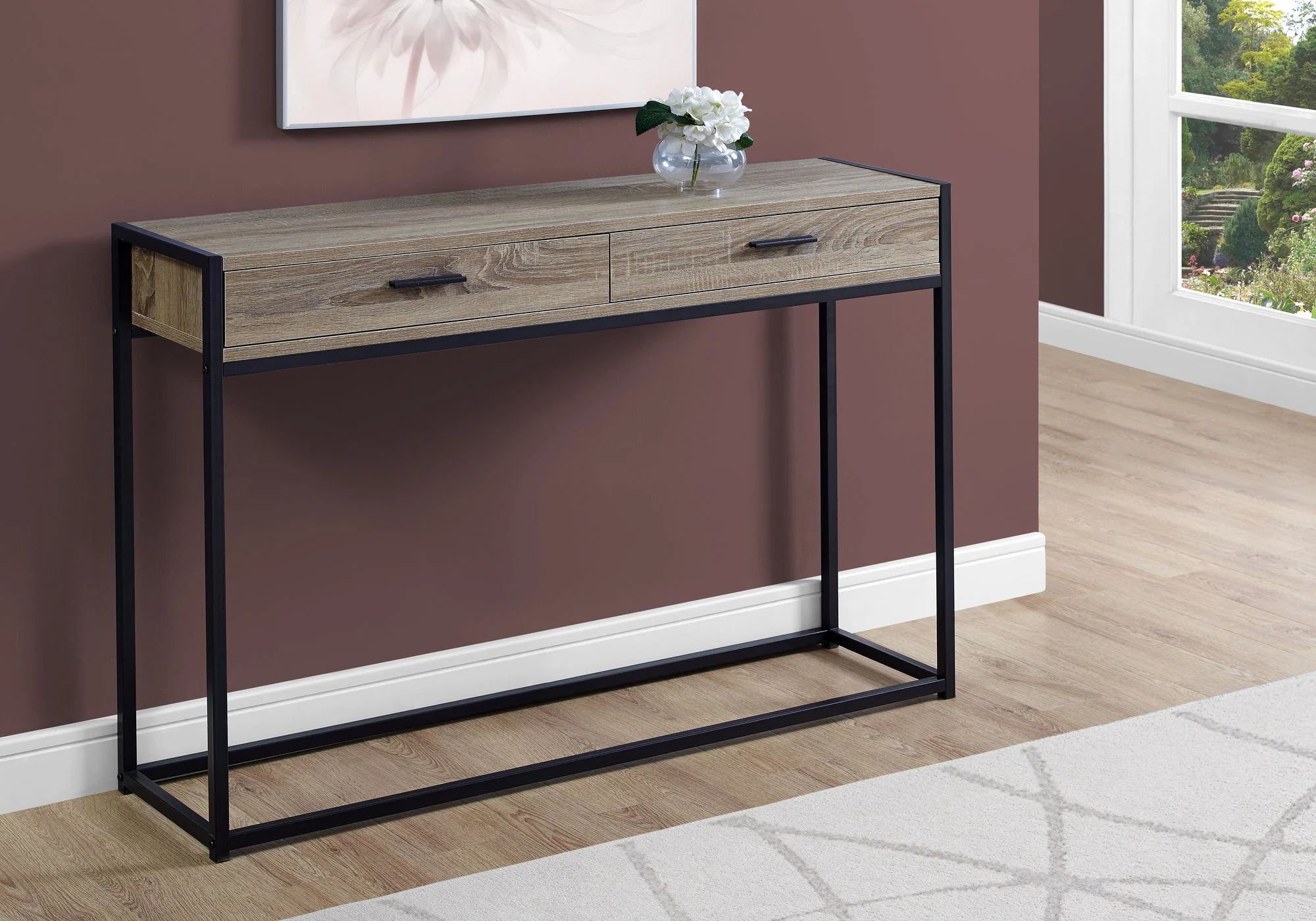Accent Console Table For Entryway, Storage Drawers, Contemporary & Modern - Image 17