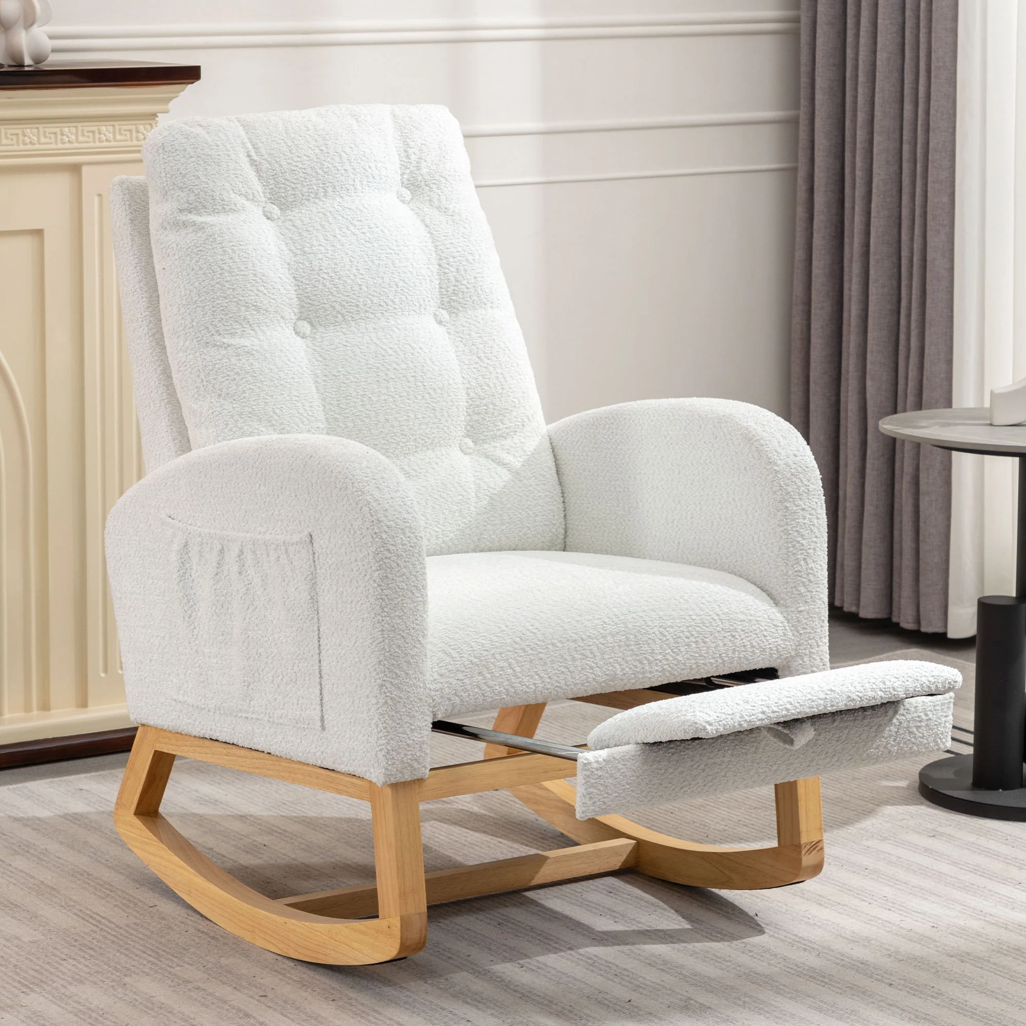 Accent Rocking Chair With Footrest, High Back - Image 13