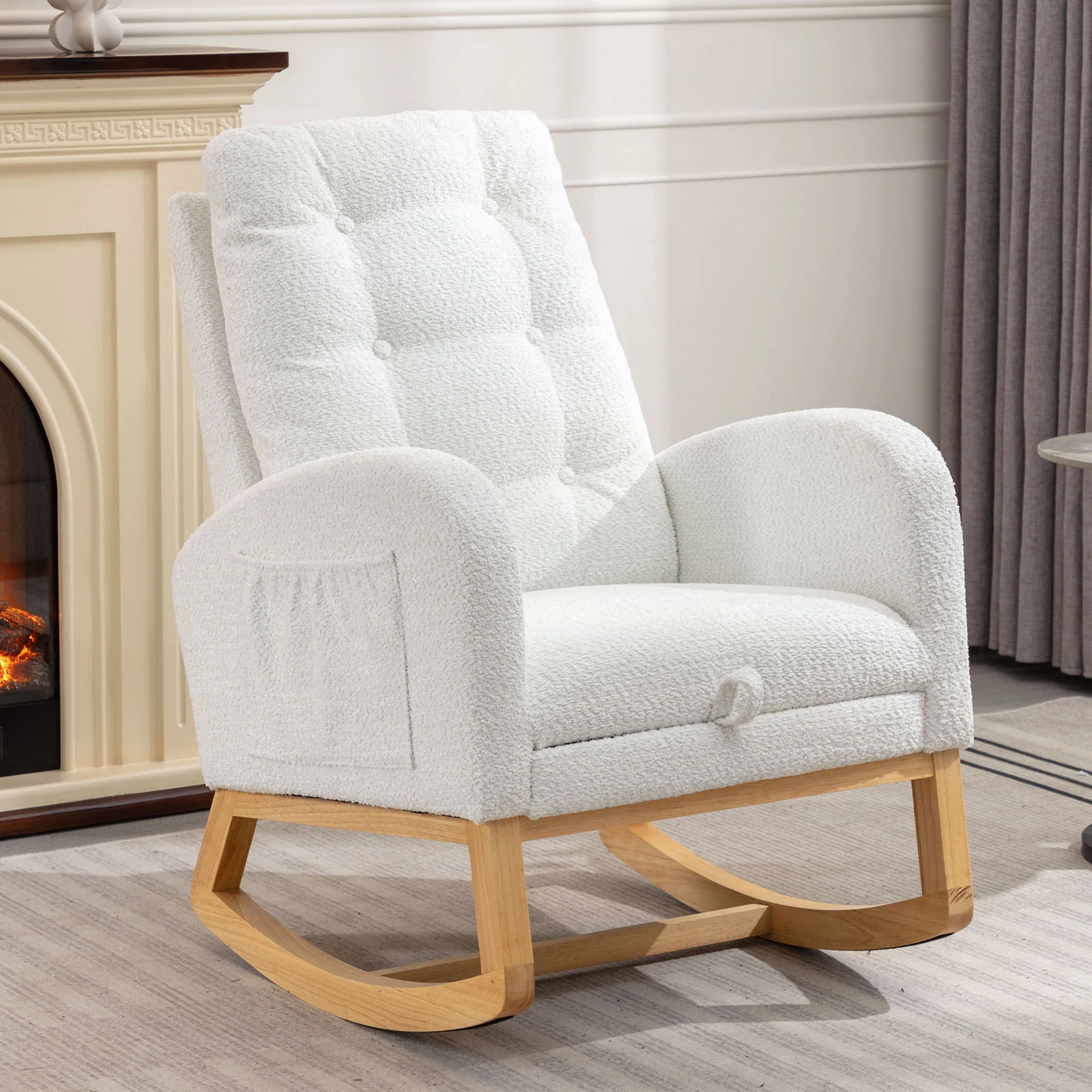 Accent Rocking Chair With Footrest, High Back - Image 16