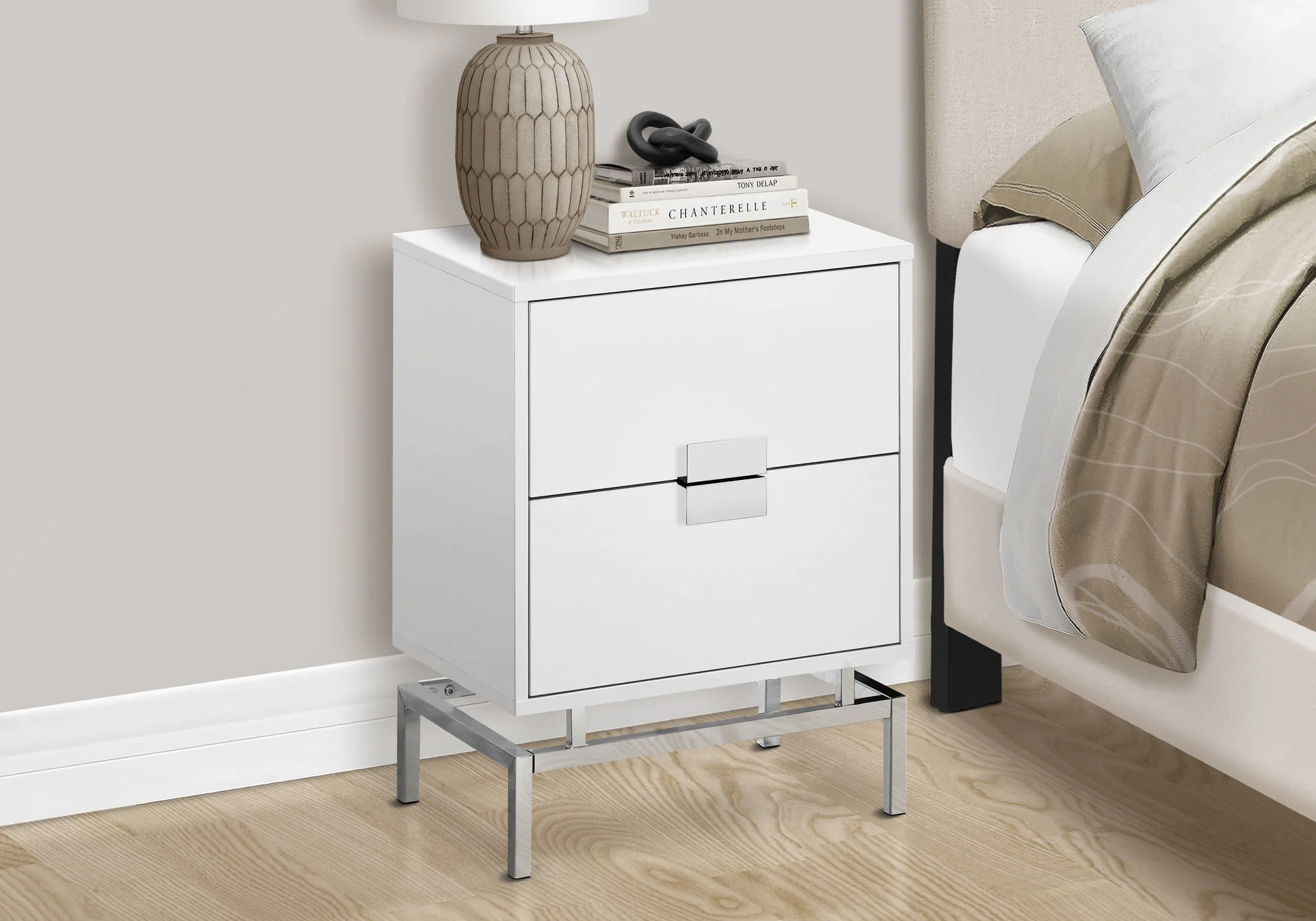 Accent Side Table, Storage Drawer, Modern Design - Image 4