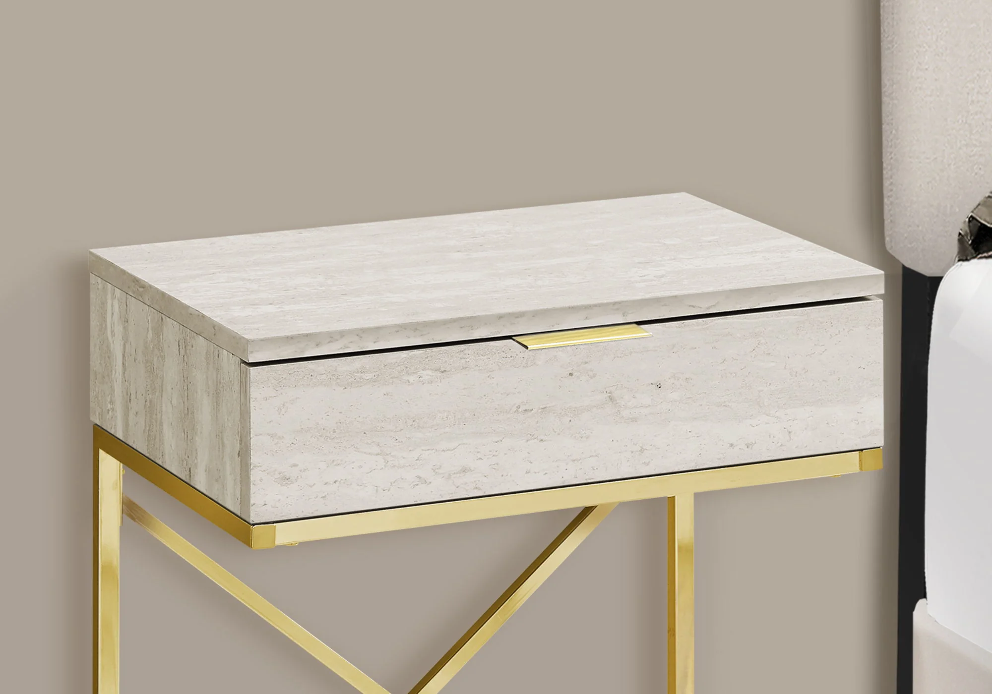 Accent Side Table, Storage Drawer, Spacious Tabletop, Contemporary & Modern - Image 17