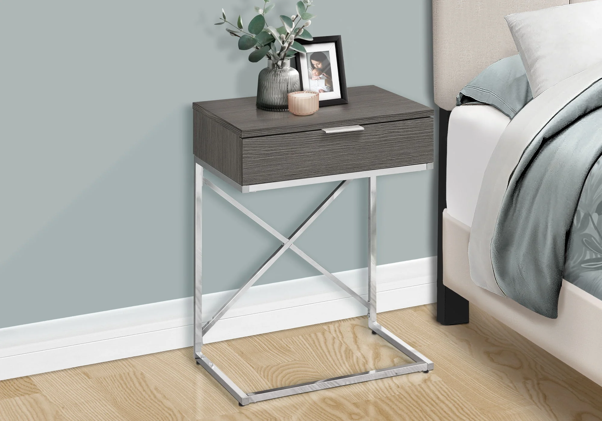 Accent Side Table, Storage Drawer, Spacious Tabletop, Contemporary & Modern - Image 32