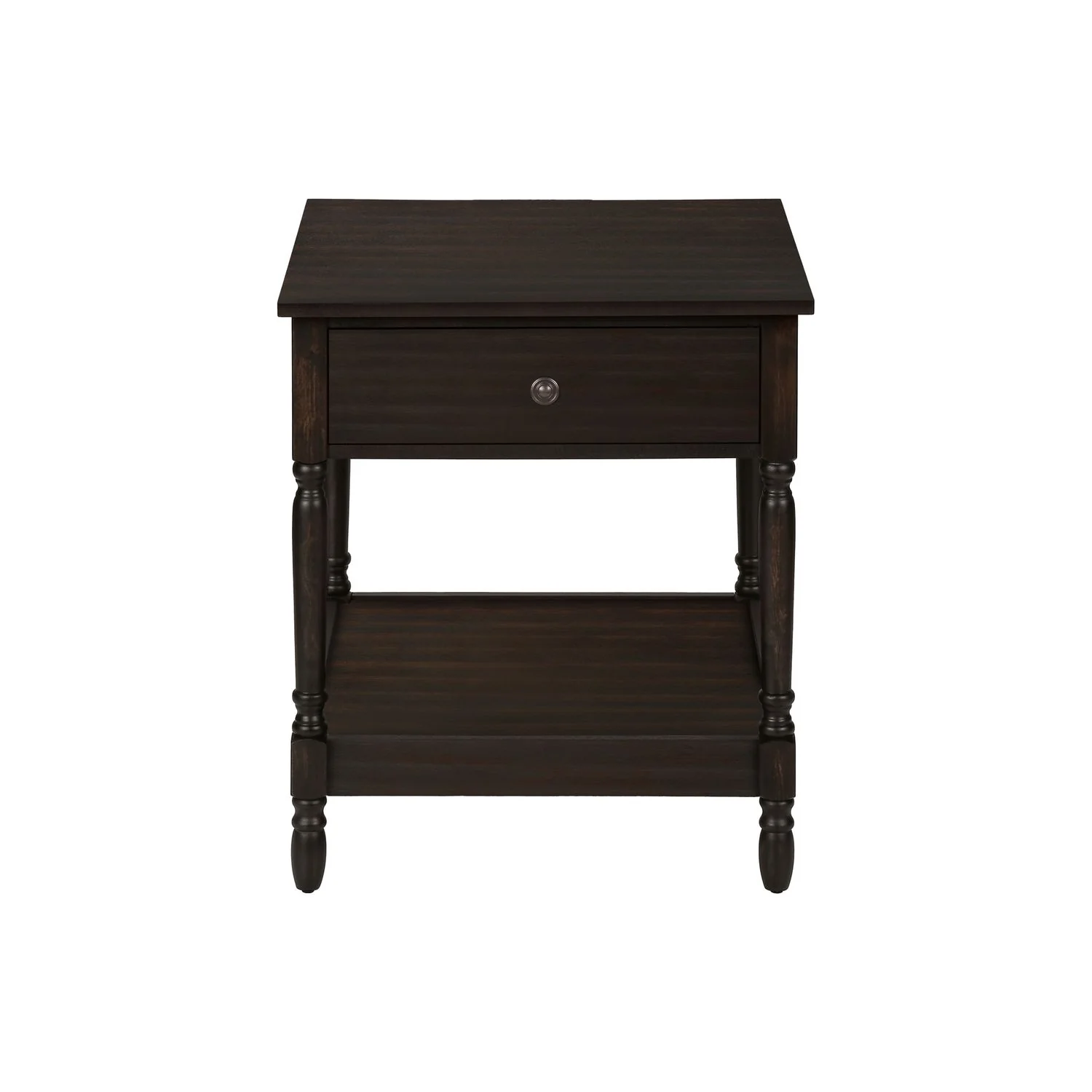 Accent - Table, 2 Tier, Square, Traditional - Walnut - Image 4