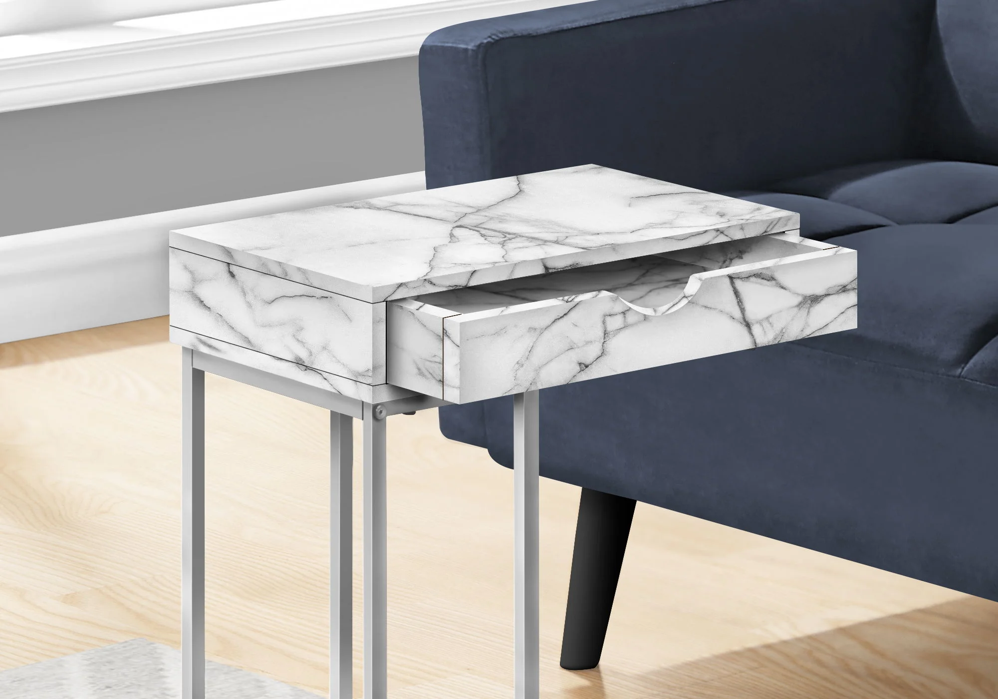 Accent Table, C - Shaped Contemporary & Modern Design - Image 15