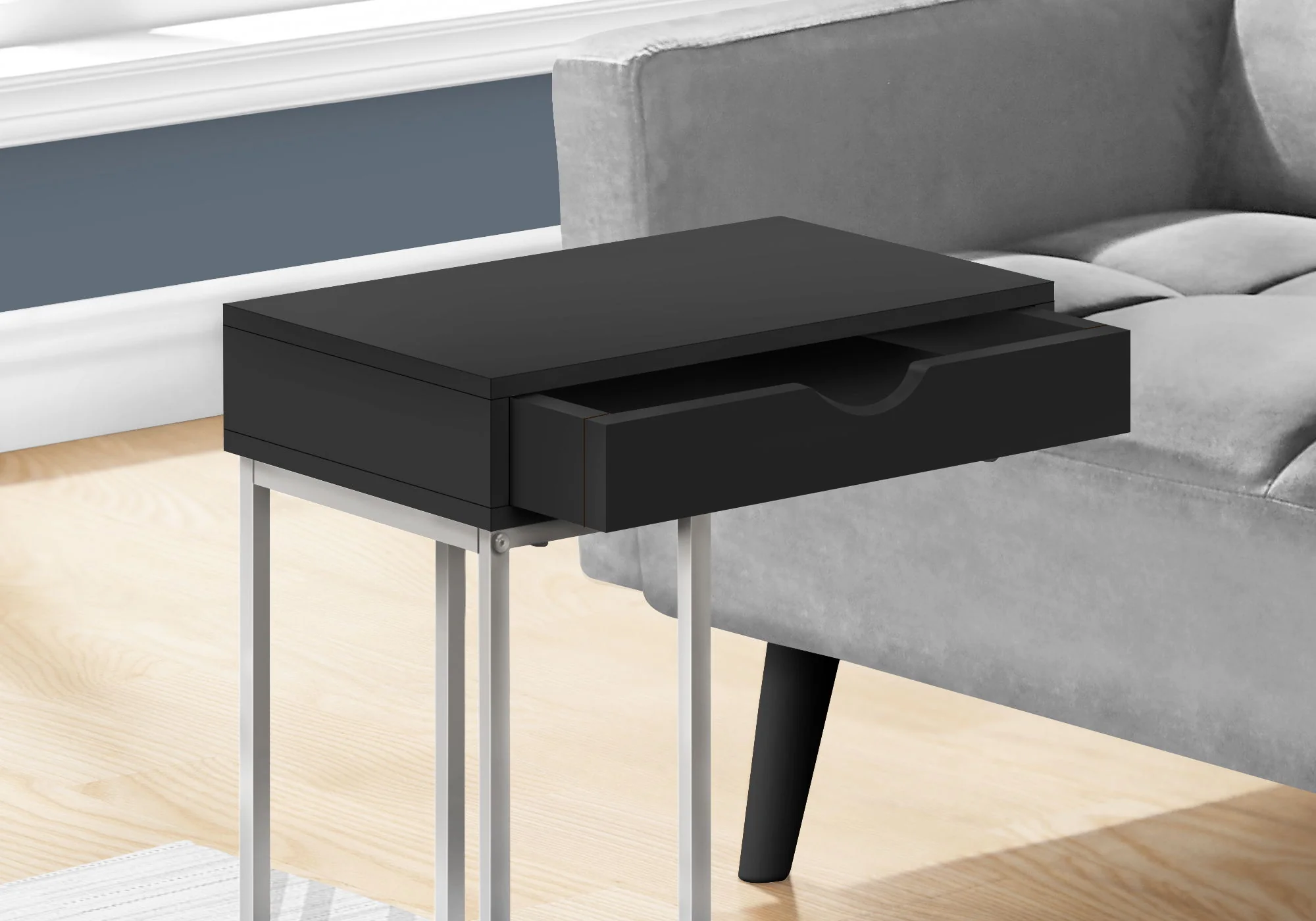 Accent Table, C - Shaped Contemporary & Modern Design - Image 9