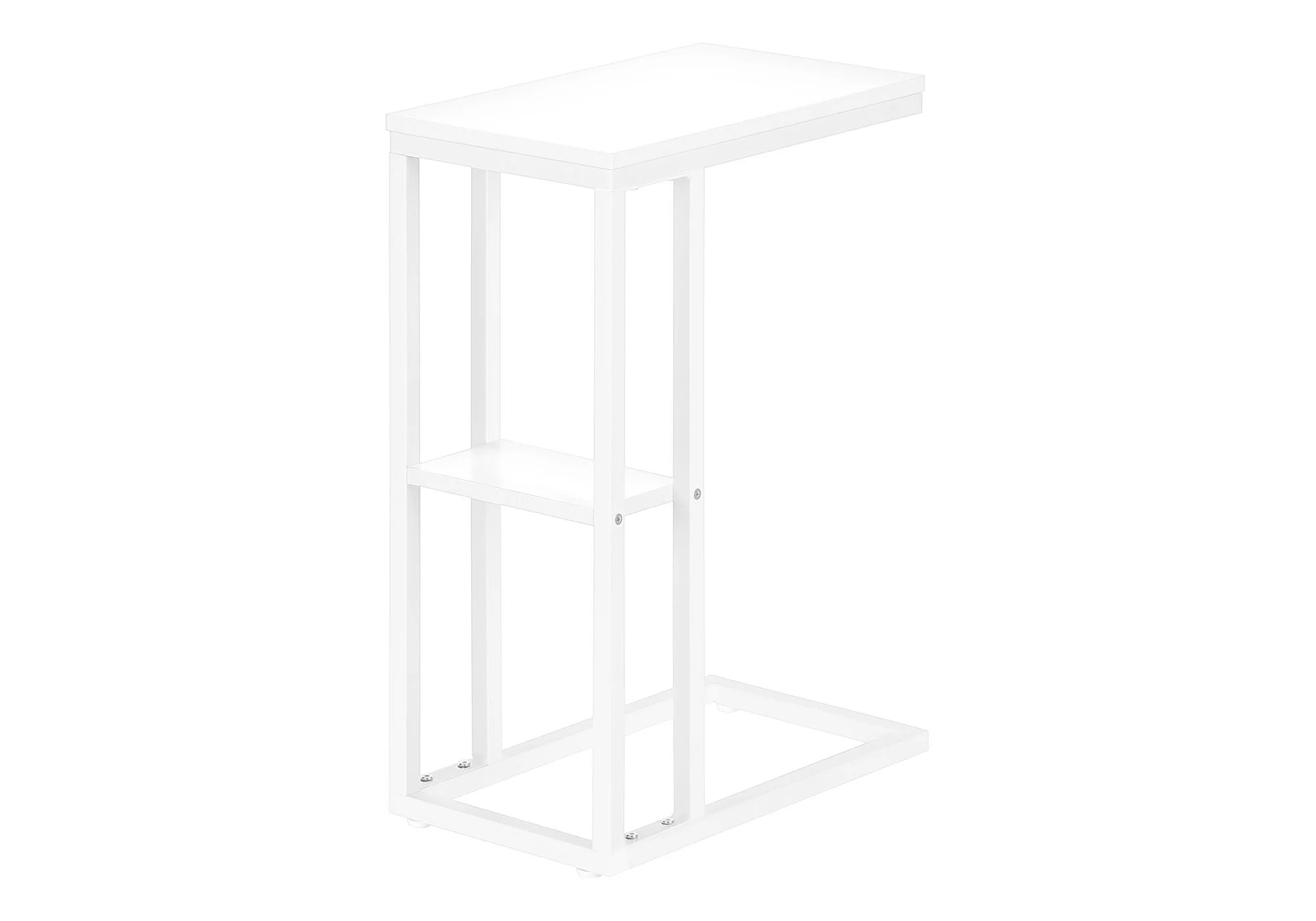 Accent Table, C - Shaped, Marble Look Contemporary & Modern Convenient Design - Image 19