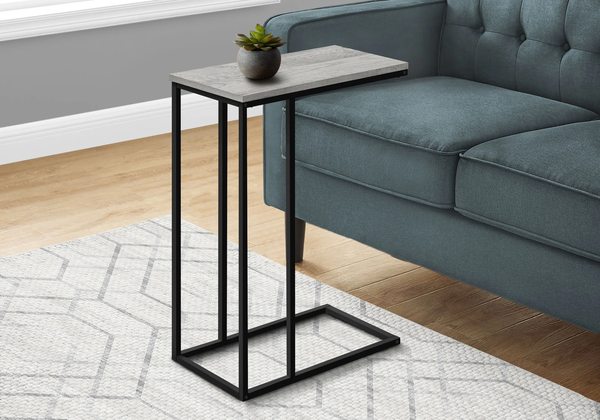 Accent Table, C - Shaped, Space-Saving Functionality - Image 5