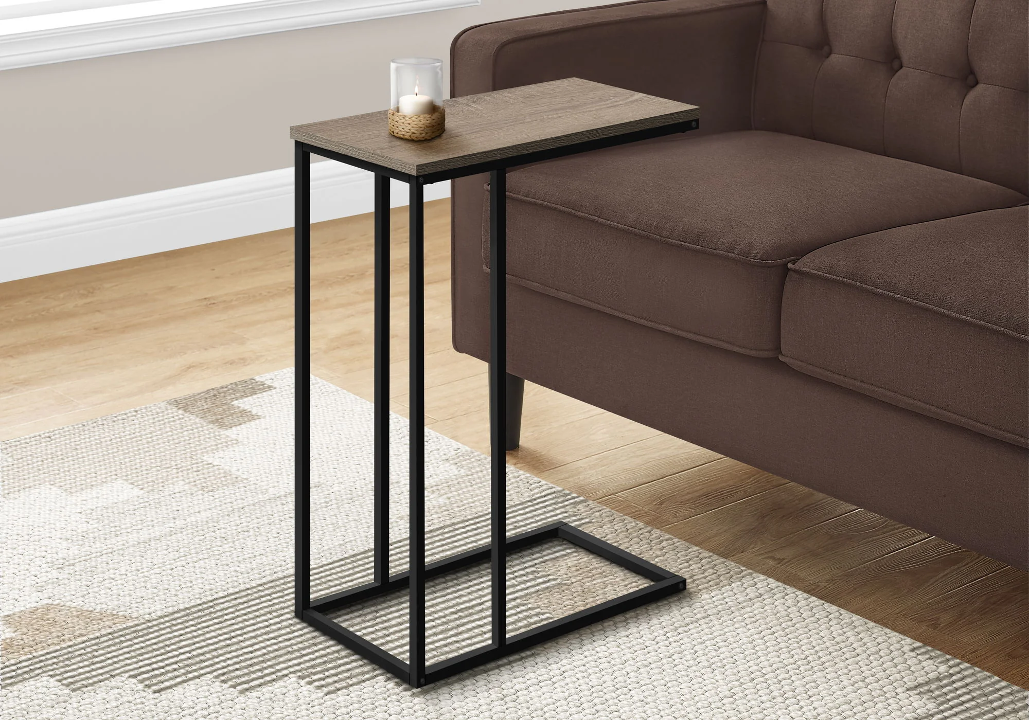 Accent Table, C - Shaped, Space-Saving Functionality - Image 6