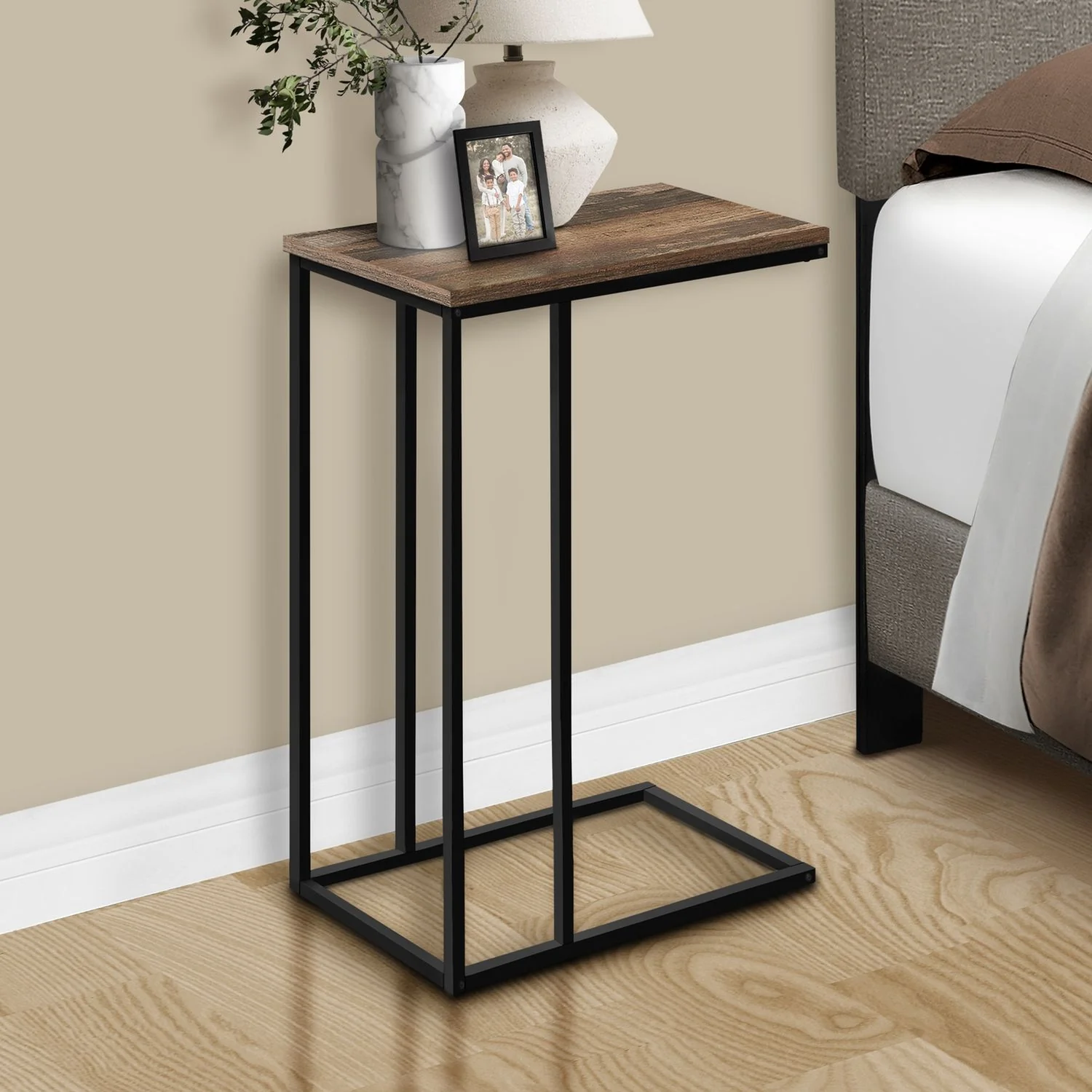 Accent Table, C - Shaped, Space-Saving Functionality - Image 7