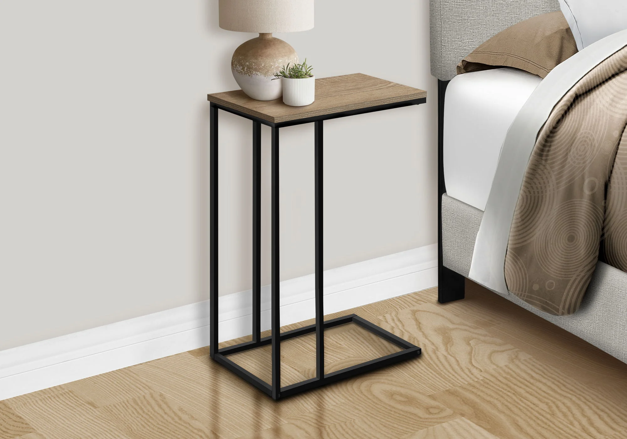 Accent Table, C - Shaped, Space-Saving Functionality - Image 8