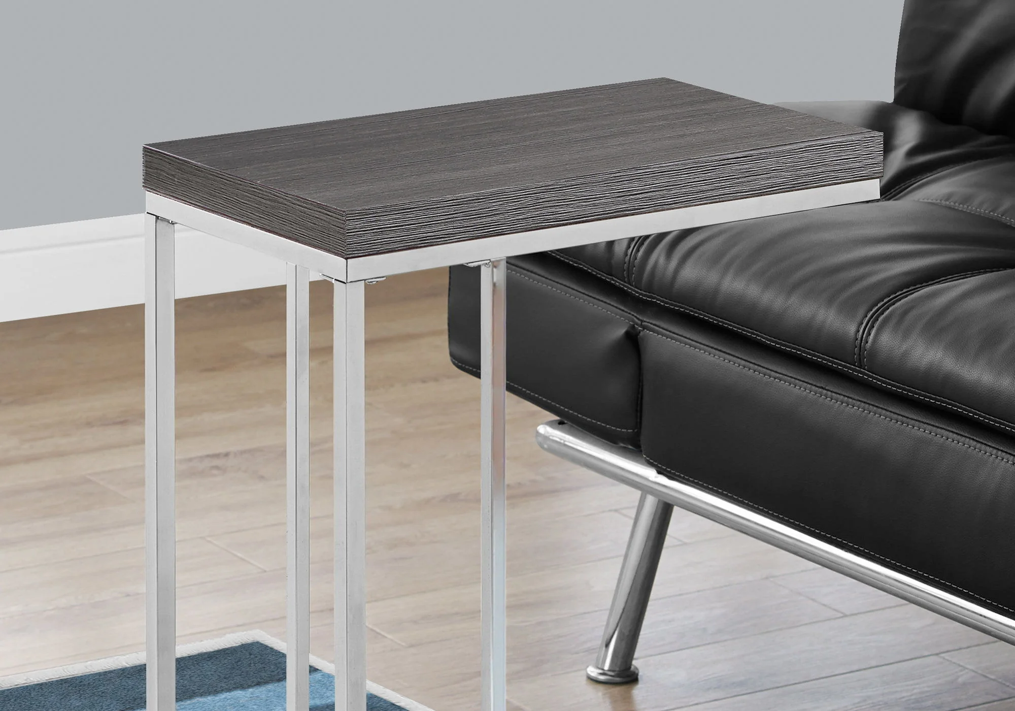 Accent Table, C - Shaped, Tempered Glass, Stylish Design Contemporary & Modern - Image 9