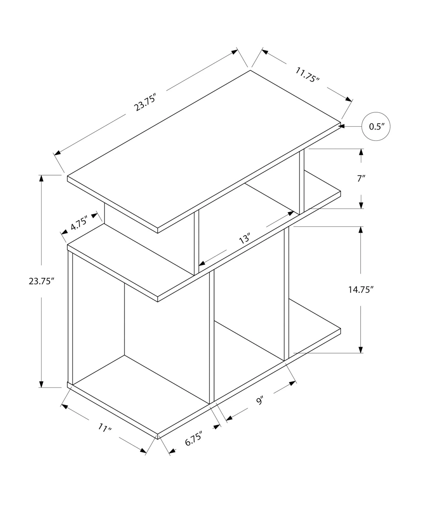 Accent Table, Side Contemporary Design - Image 7