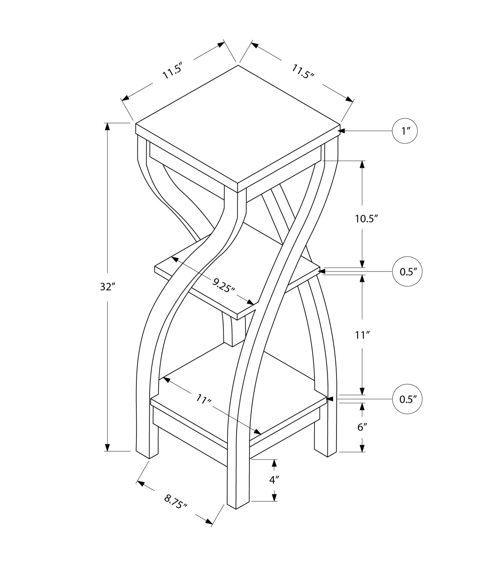 Accent Table Versatile Usage, Square, Contemporary & Modern - Image 14