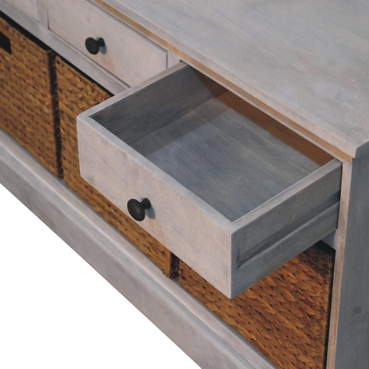 Basket Storage Cabinet - Gray Ash - Image 2