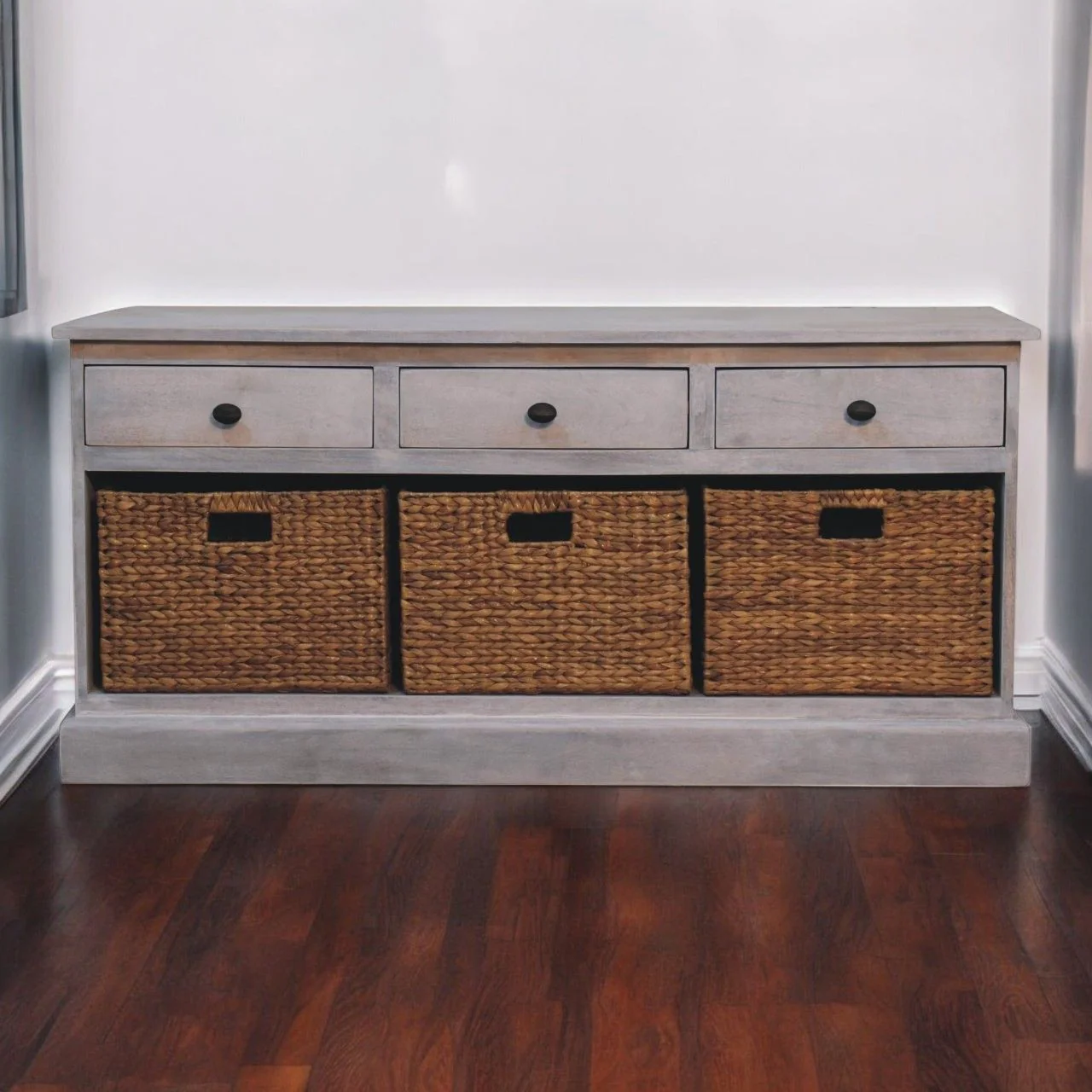 Basket Storage Cabinet - Gray Ash - Image 3