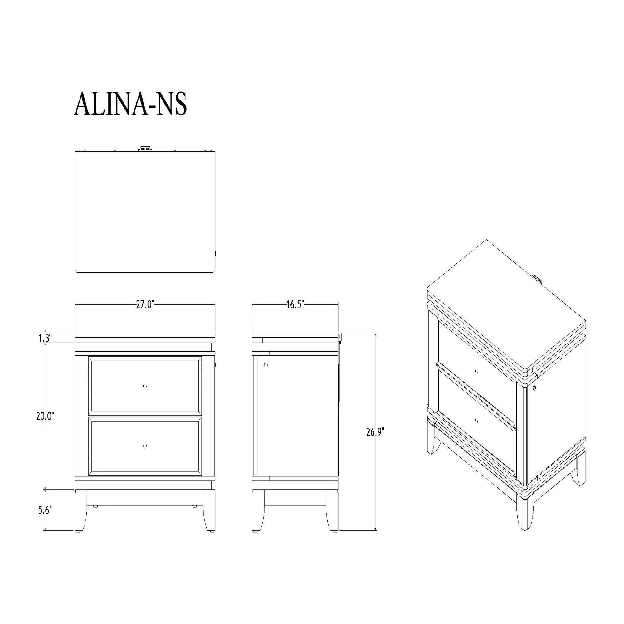 Adalid - Chest With LED Lighting - White - Image 2