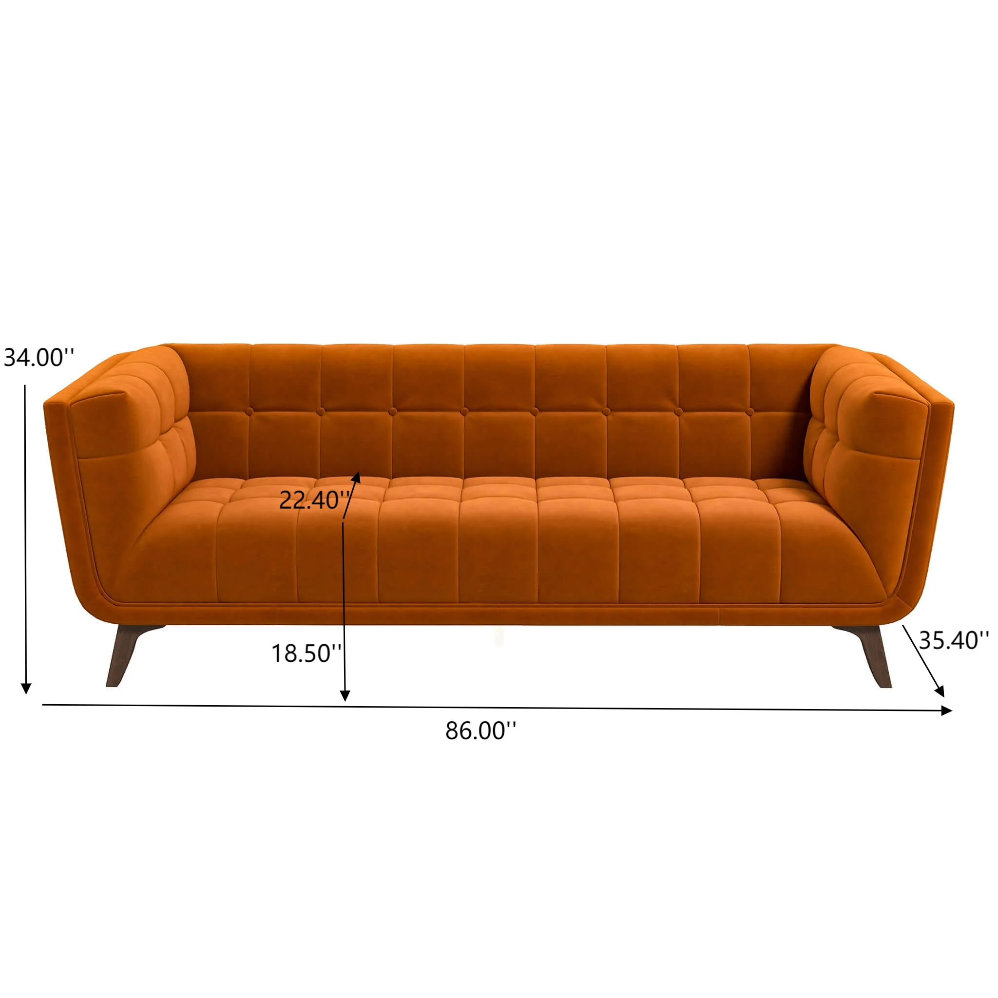 Addison - Mid-Century Modern Design Tufted Sofa - Image 8