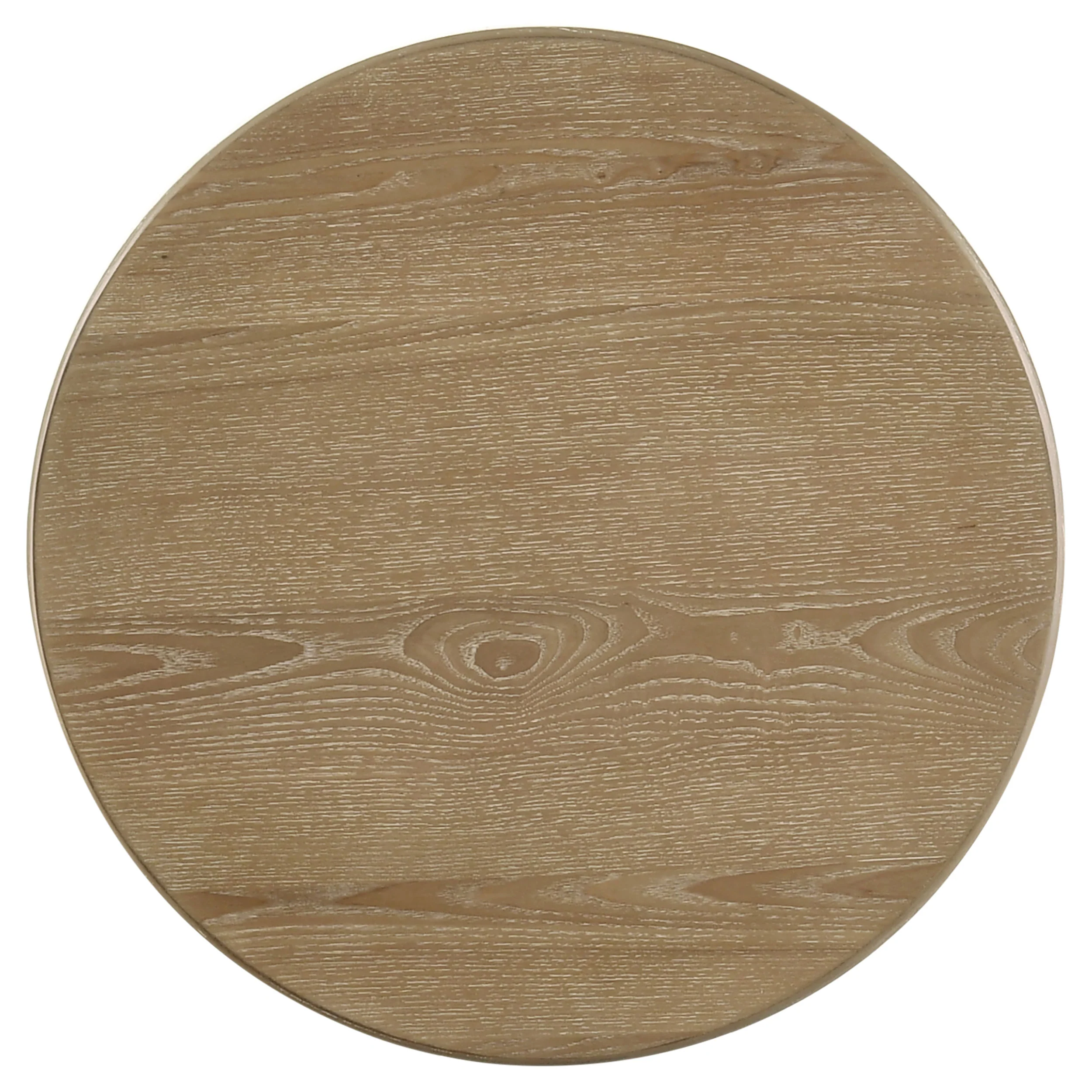 Adina 2-Piece Round Coffee Table Set, Distressed Light Brown - Image 7