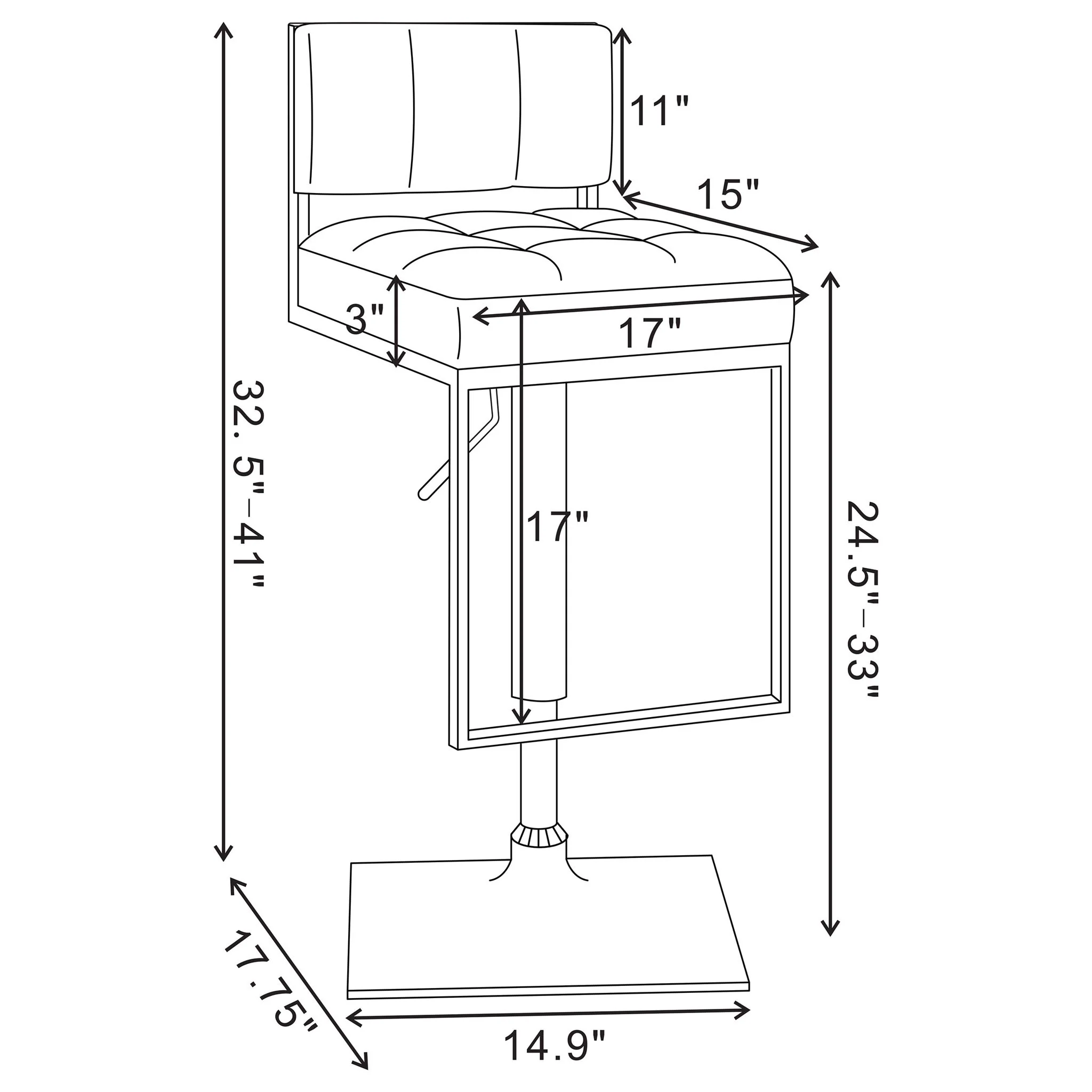 Adjustable Bar Stool, Height-Adjustable For Modern Dining Spaces - Image 17