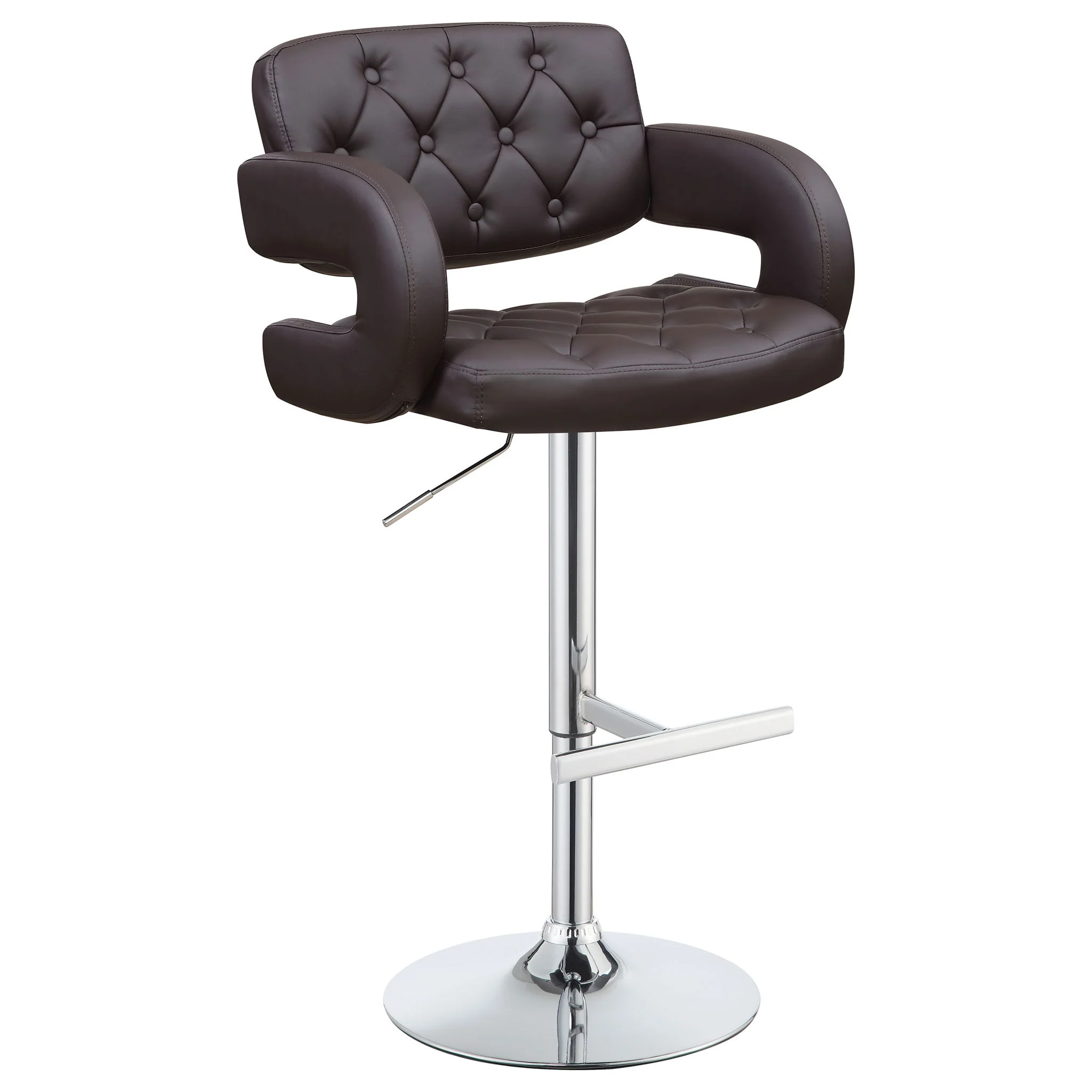 Adjustable Bar Stool With Upholstery - Image 2