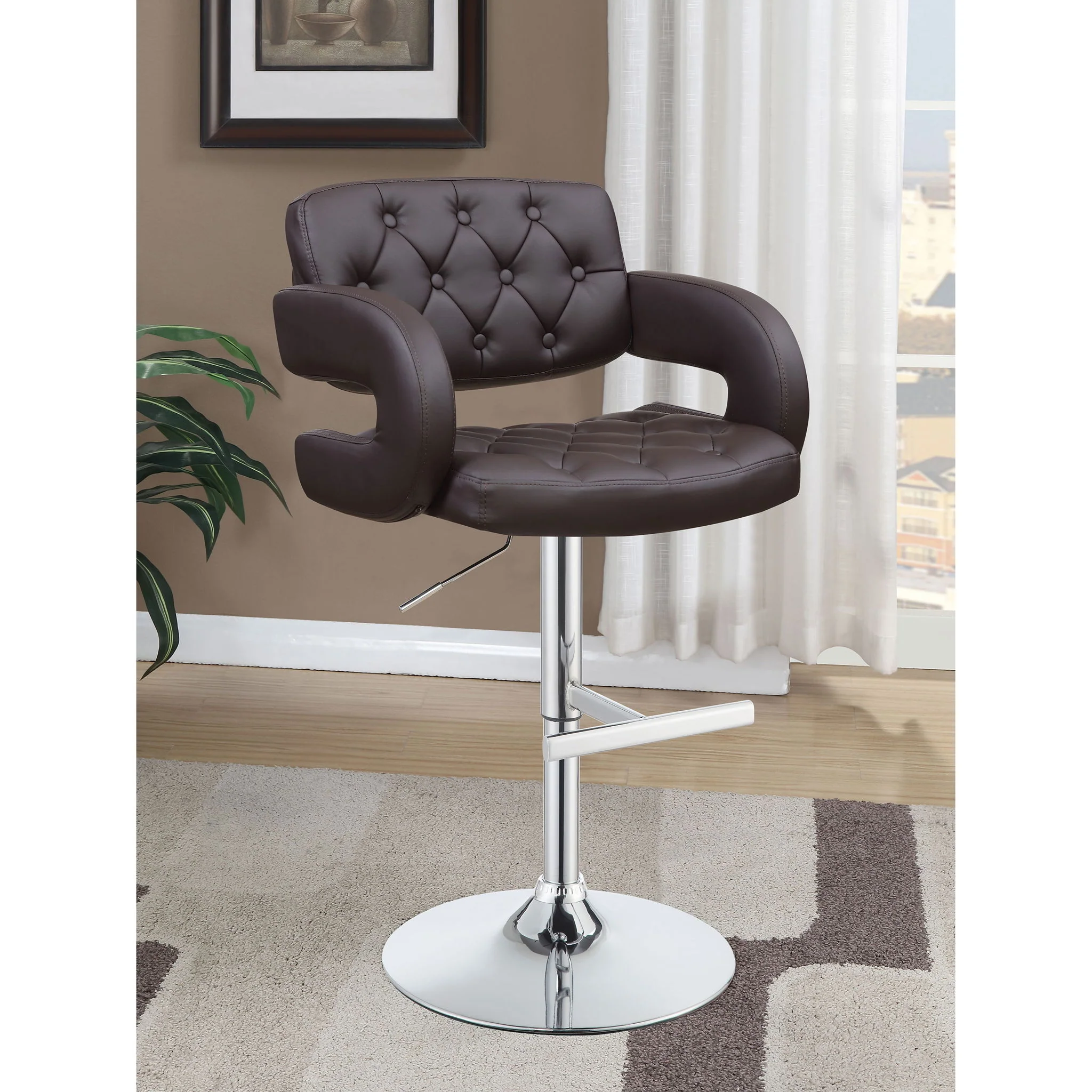 Adjustable Bar Stool With Upholstery - Image 21