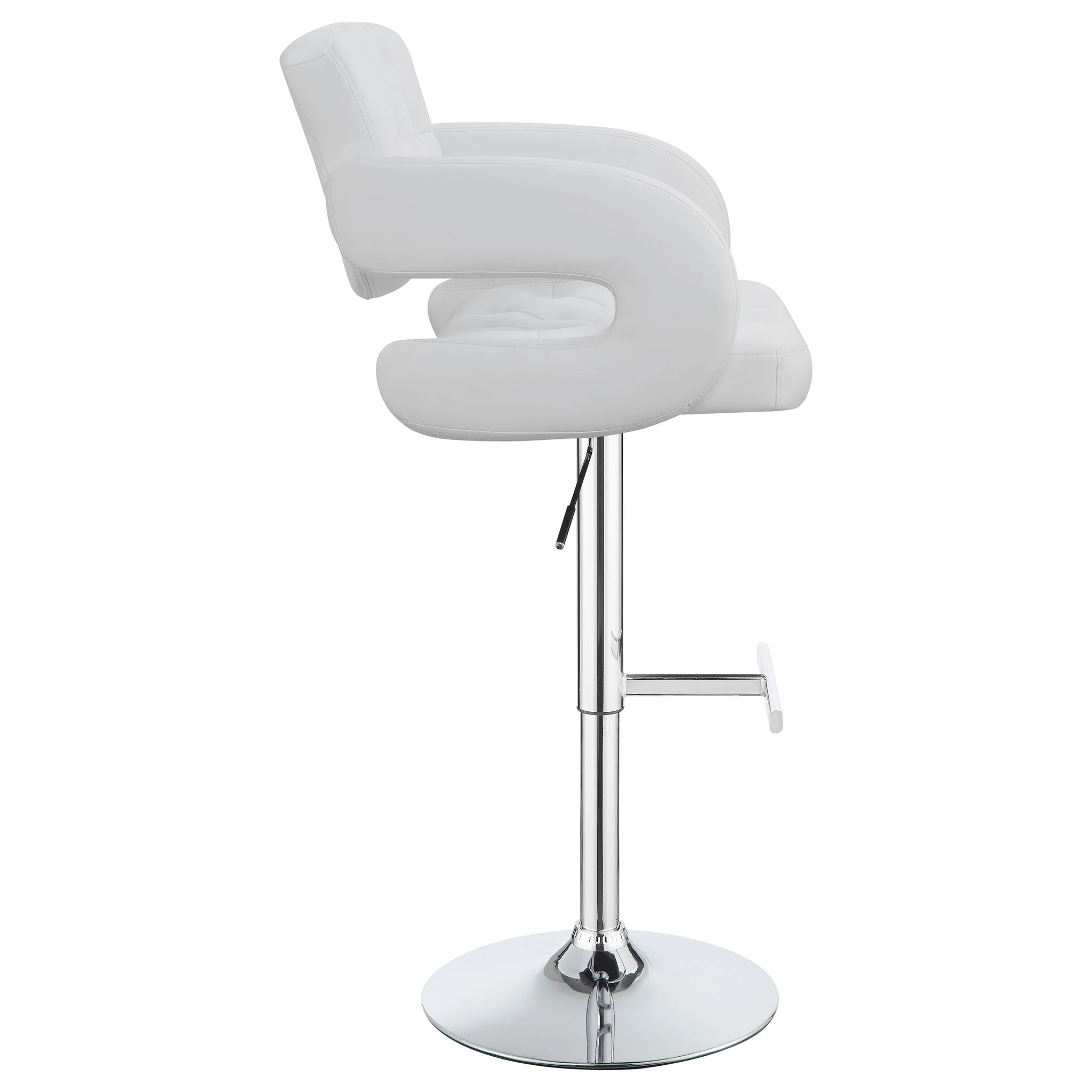 Adjustable Bar Stool With Upholstery - Image 4