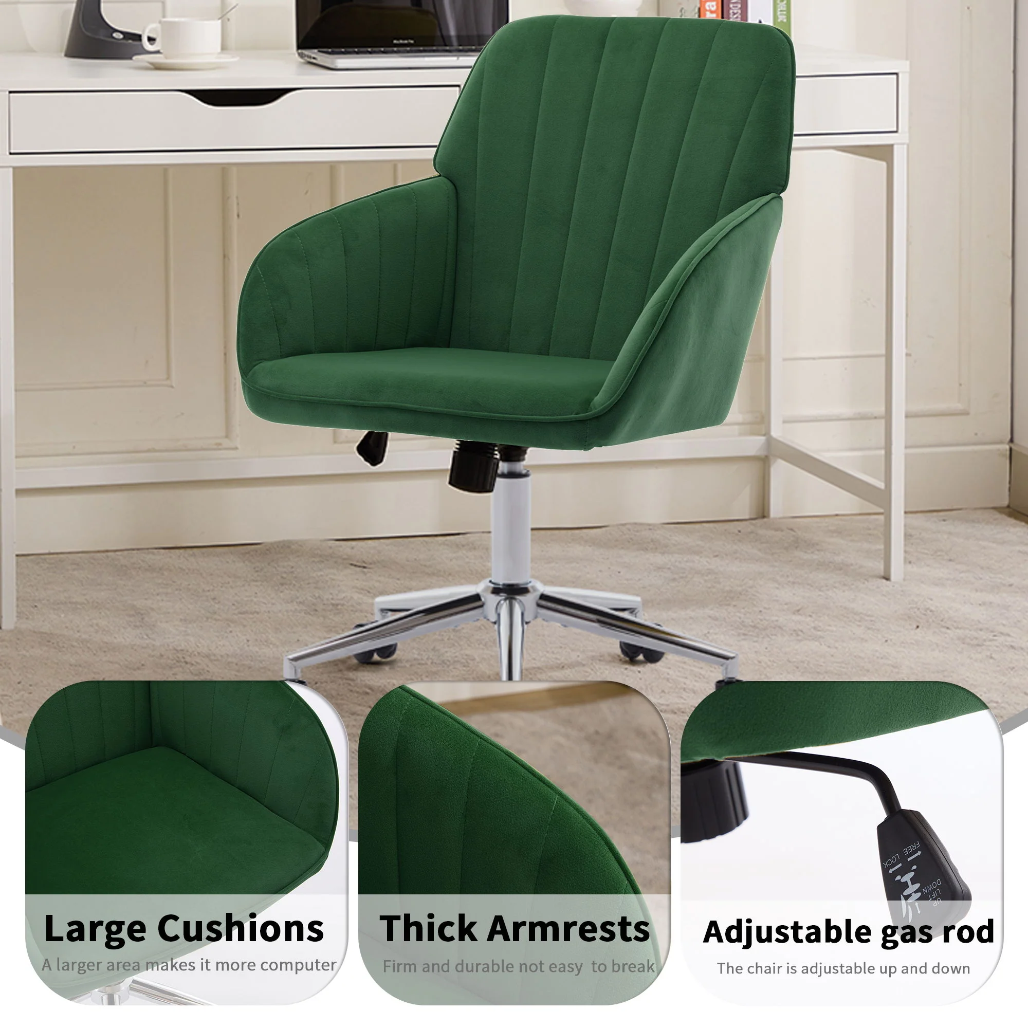 Adjustable Ergonomic Office Chair, Swivel Backrest Seat - Image 50