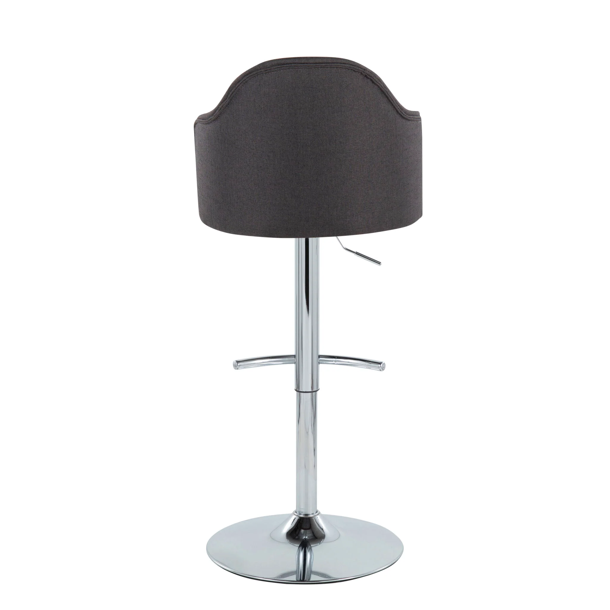 Ahoy - Contemporary Adjustable Barstool With Swivel With Rounded T Footrest (Set of 2) - Image 7