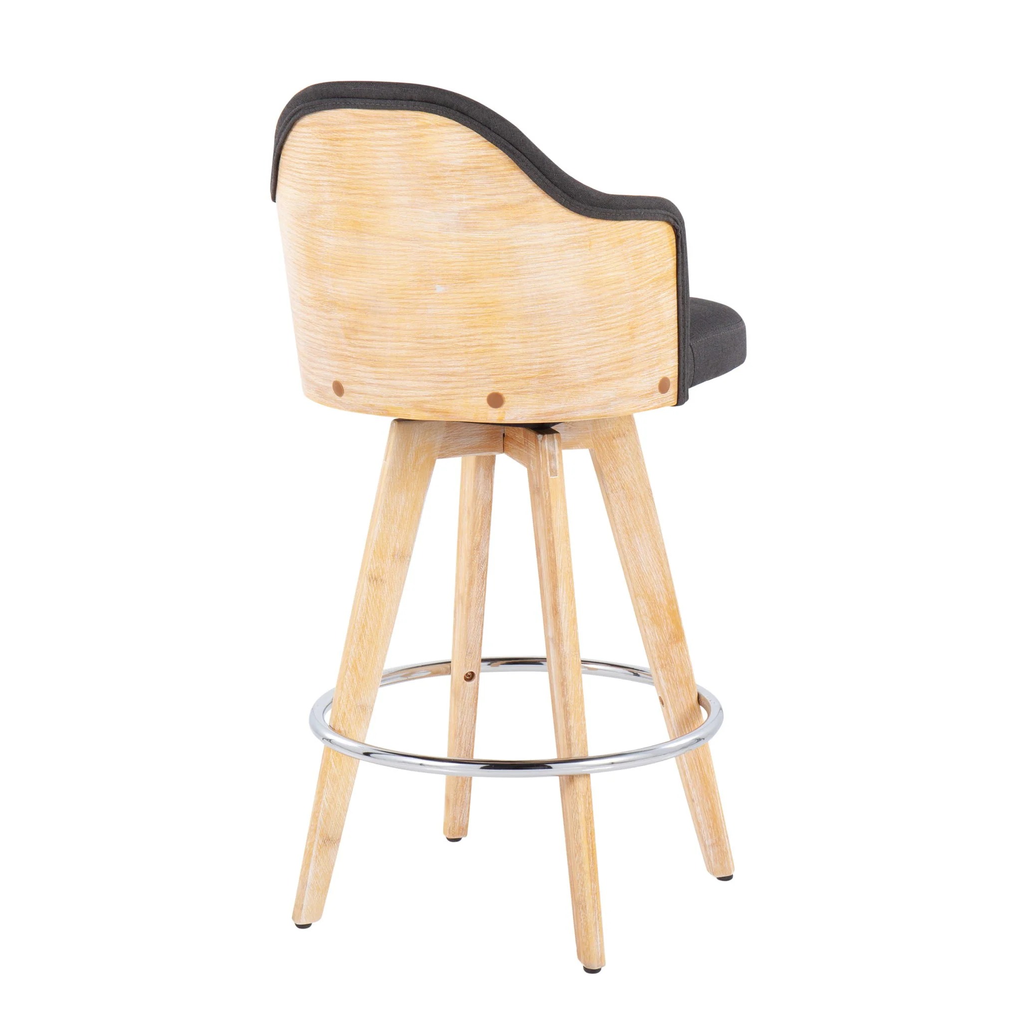 Ahoy - Contemporary Fixed Height Counter Stool & Round Footrest (Set of 2) - Image 10
