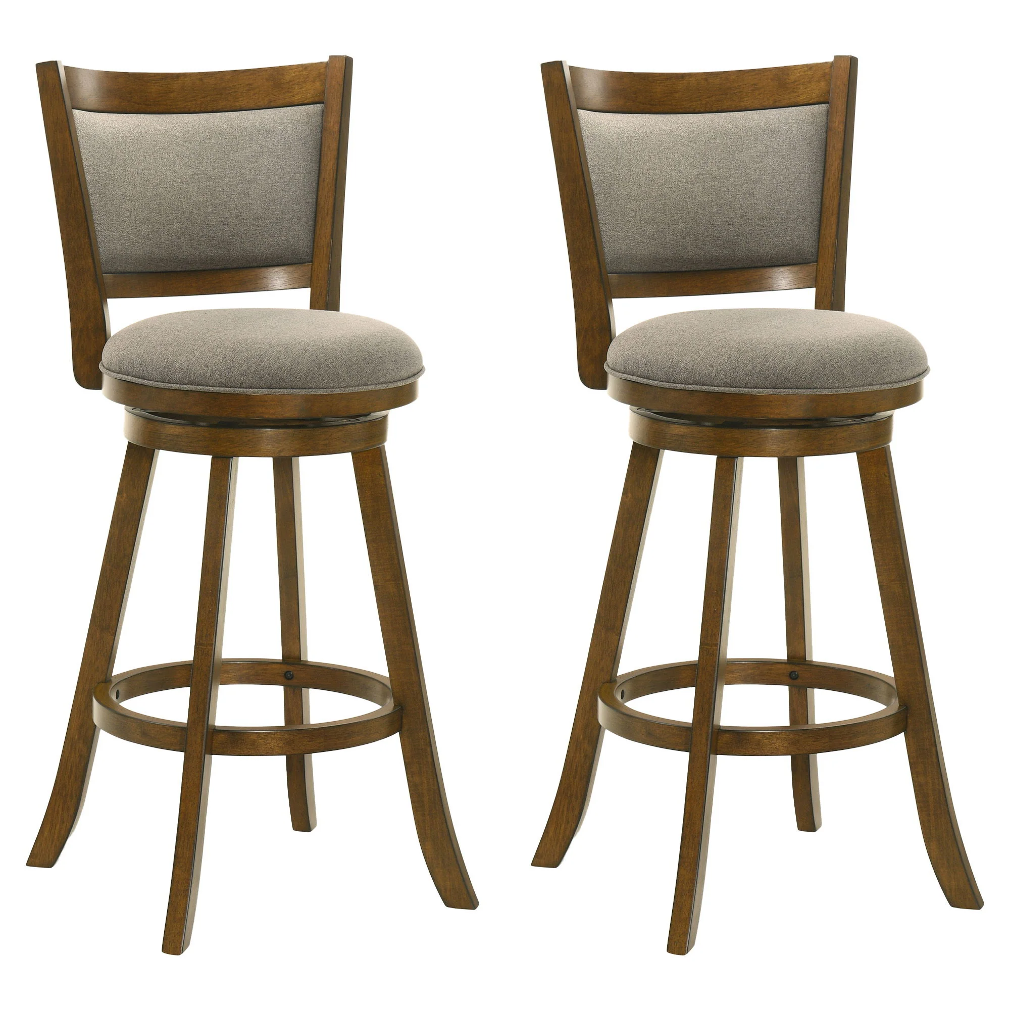 Aiden - Modern Farmhouse Swivel Wood Bar Height Kitchen Bar Stool - Image 4