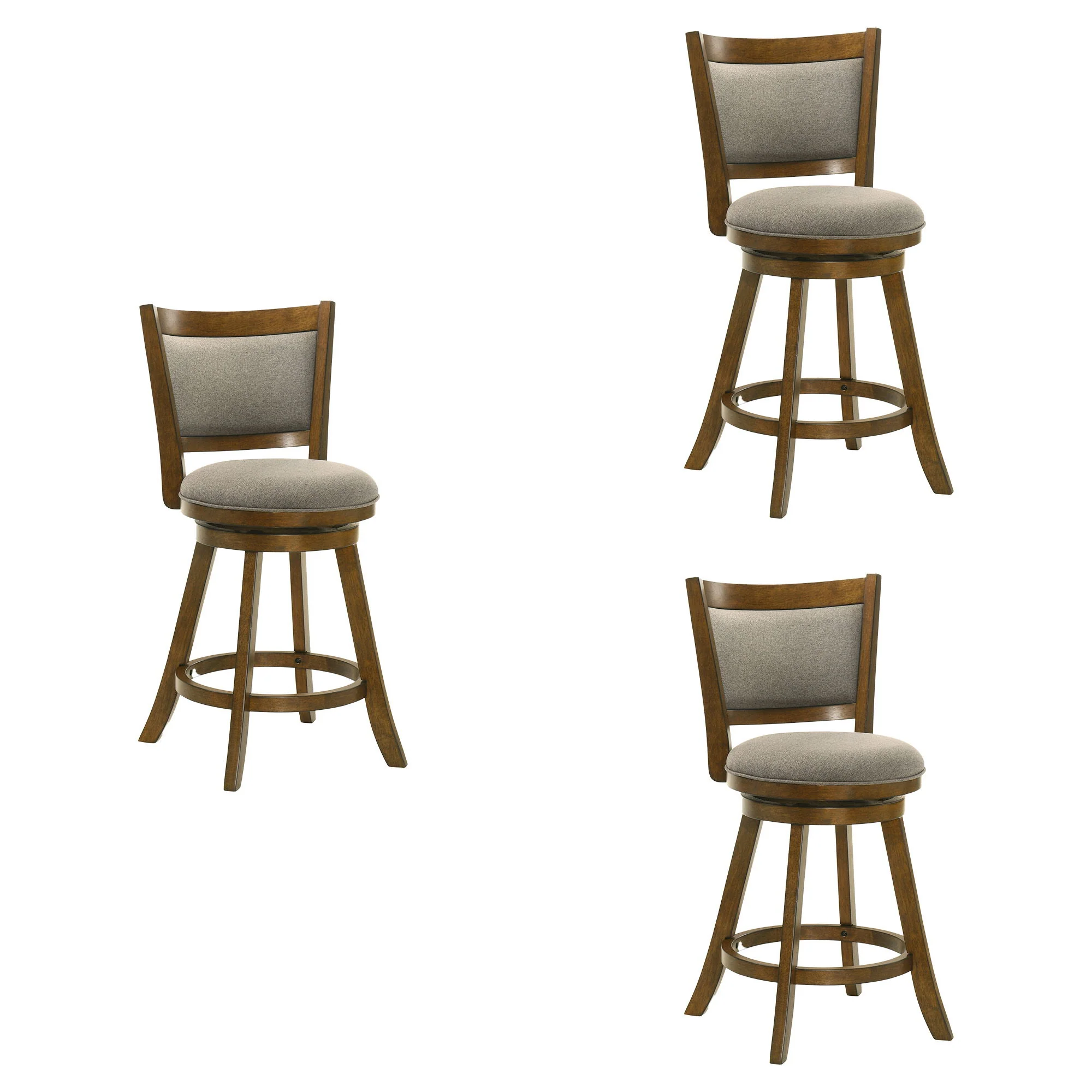 Aiden - Modern Farmhouse Swivel Wood Counter Height Kitchen Bar Stool - Image 4