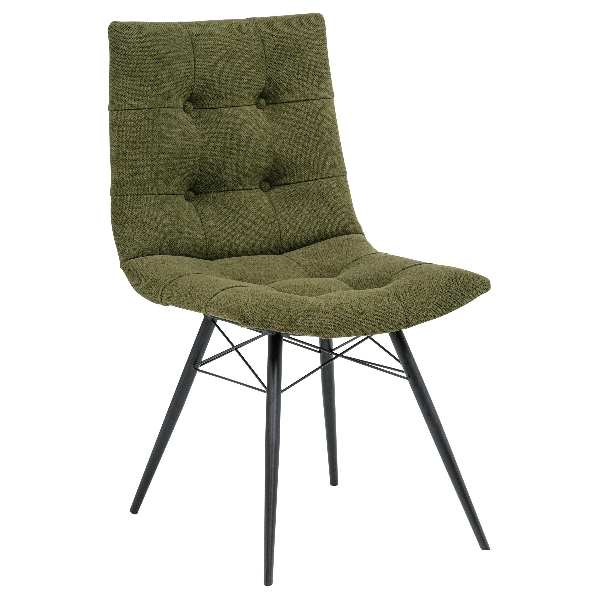 Aiken Fabric Upholstered Dining Side Chair, Forest Green (Set of 4) - Image 3