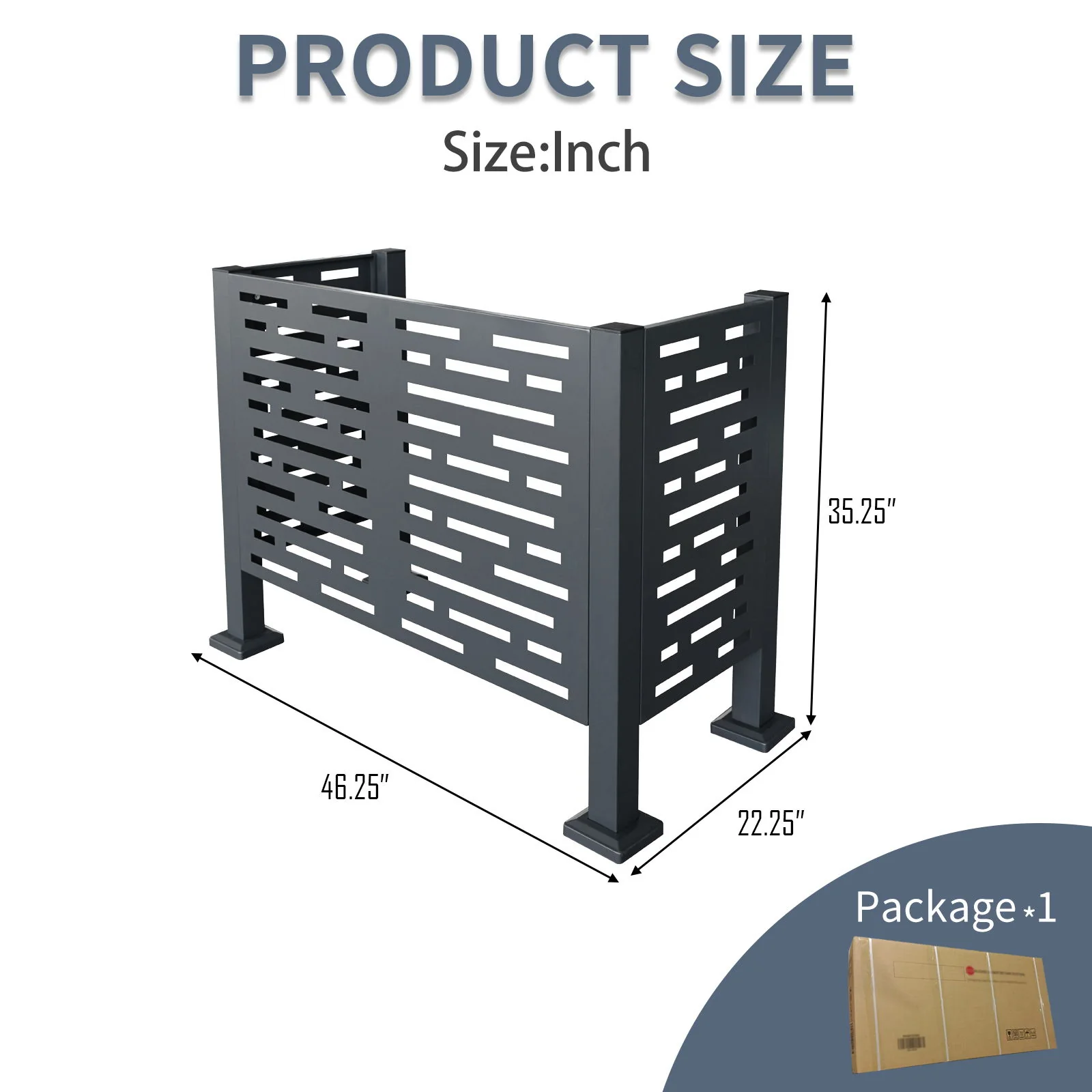Air Conditioner Fence For Outdoor Units, Metal Privacy Fence Cover, Perfect To Conceal Air Conditioning Units, 3 Fence Panel - Image 38