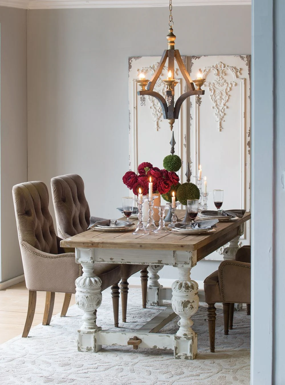 Alcott - Dining Table - Brown / Antique White - Image 6