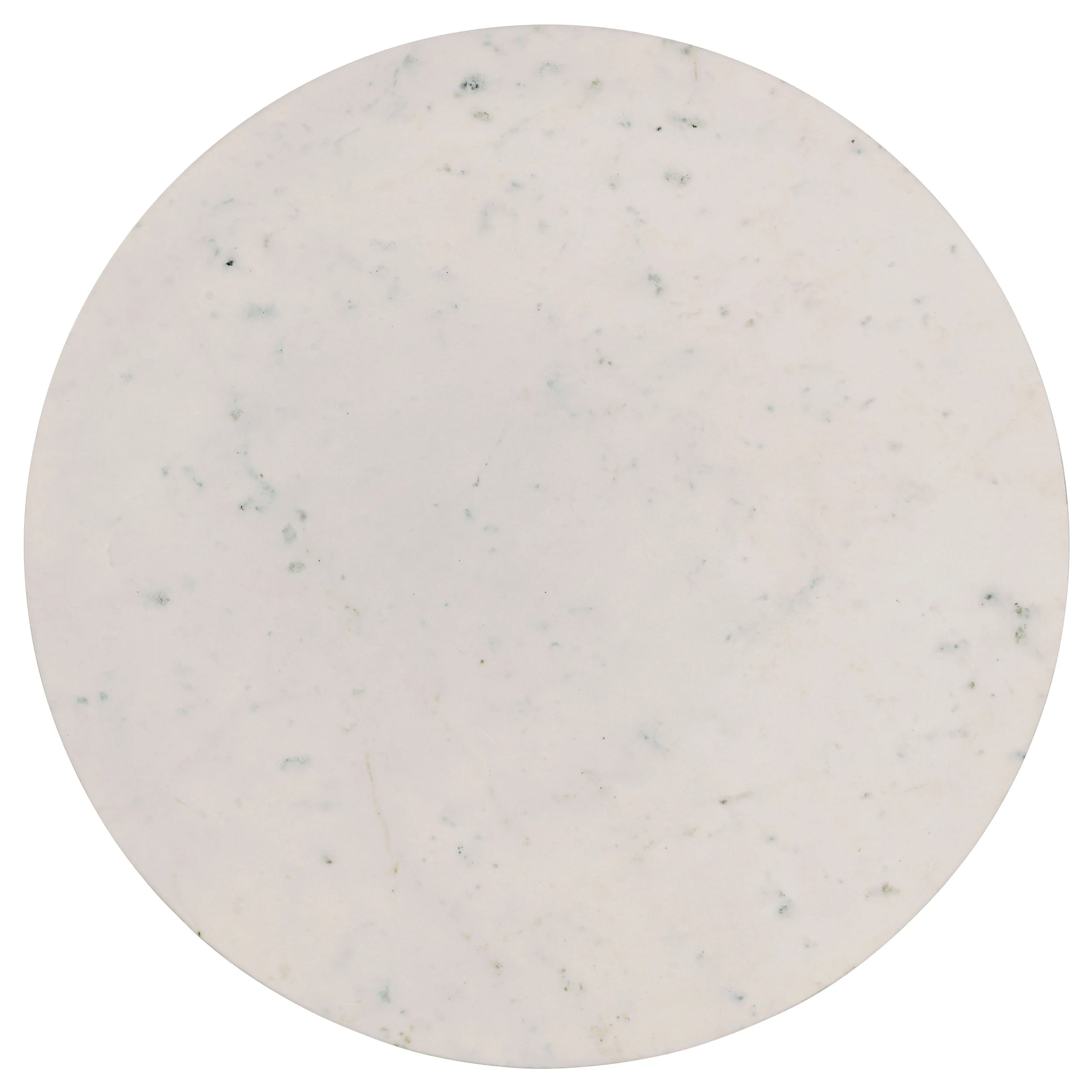 Aldis Round Marble Top Coffee Table, White and Natural - Image 3