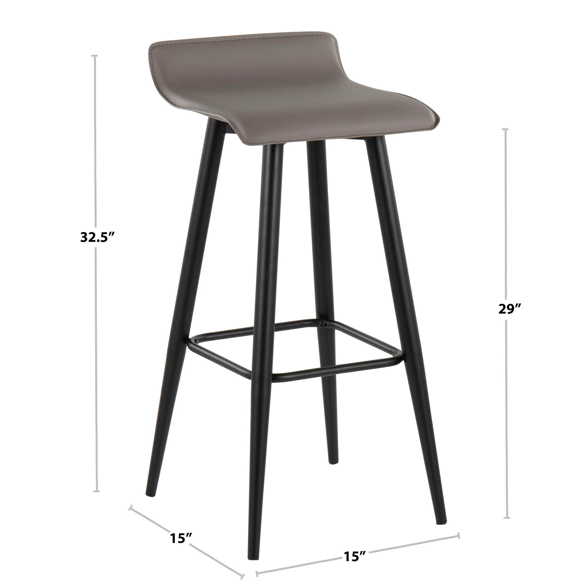 Ale - Contemporary Fixed-Height Bar Stool (Set of 2) - Image 8