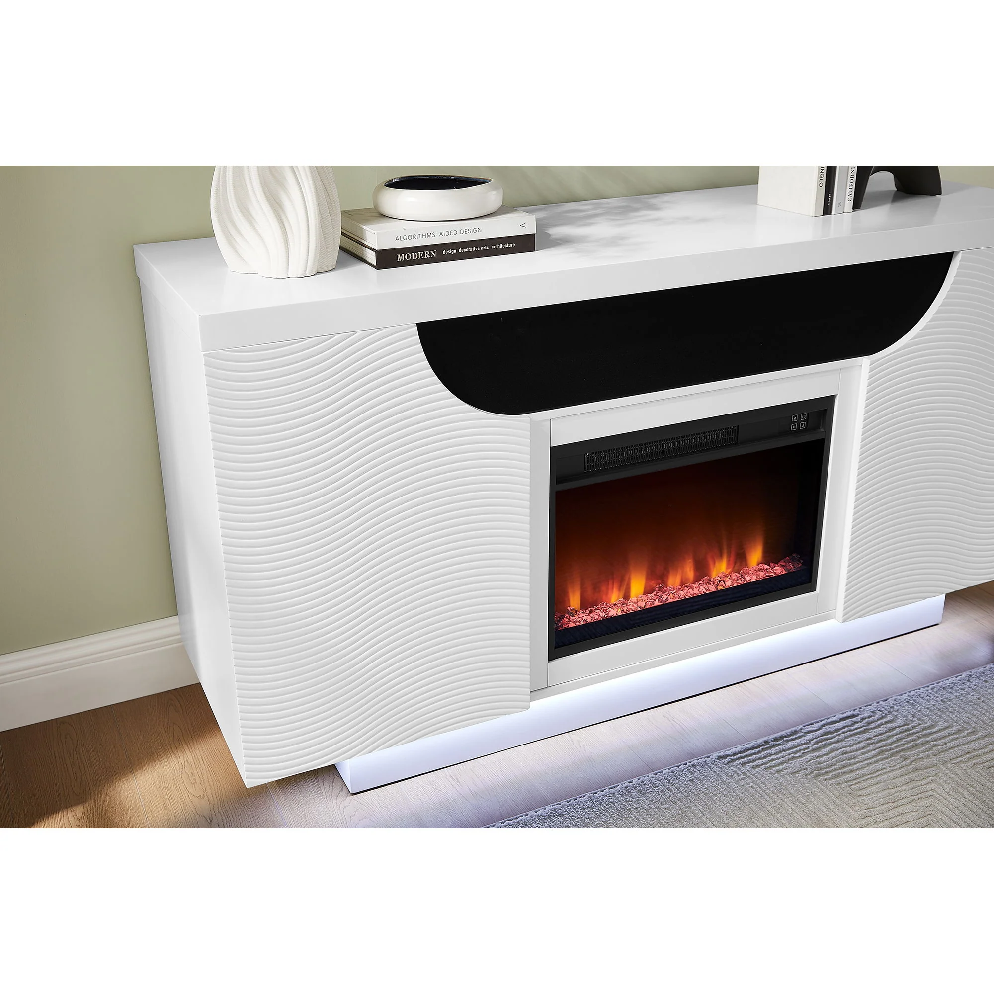 Alessia - Electric Fireplace With Multi Color LED And Flame Settings - Image 3