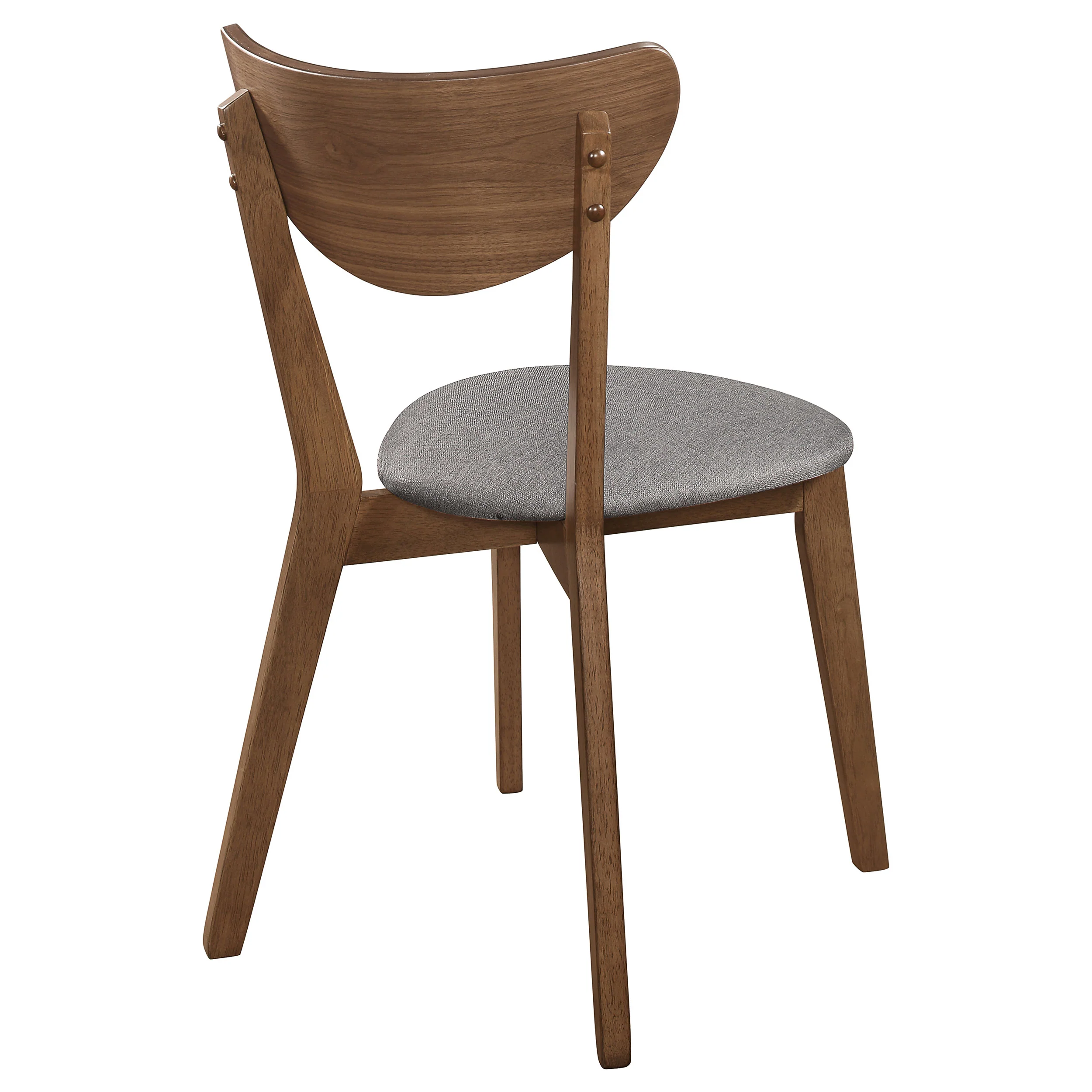 Alfredo Dining Side Chair Grey and Natural Walnut Set of 2 - Image 7