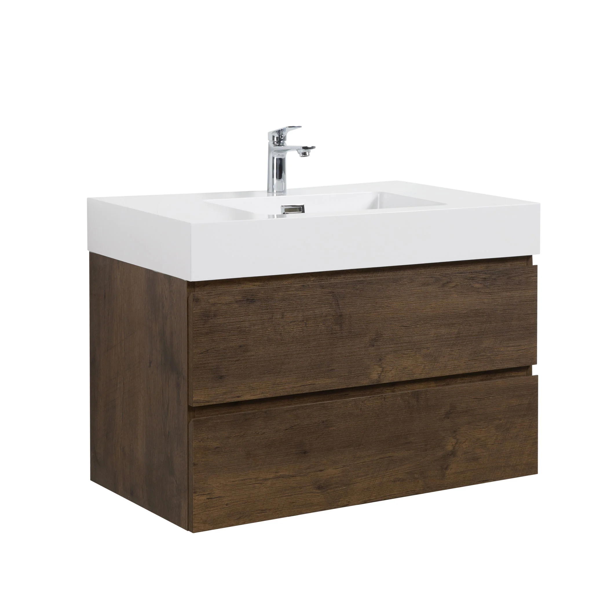 Alice - Bathroom Vanity Wall Mounted With Sink, Large Storage Floating Bathroom Vanity For Modern Bathroom, One-Piece Sink Basin Without Drain And Faucet - Image 29