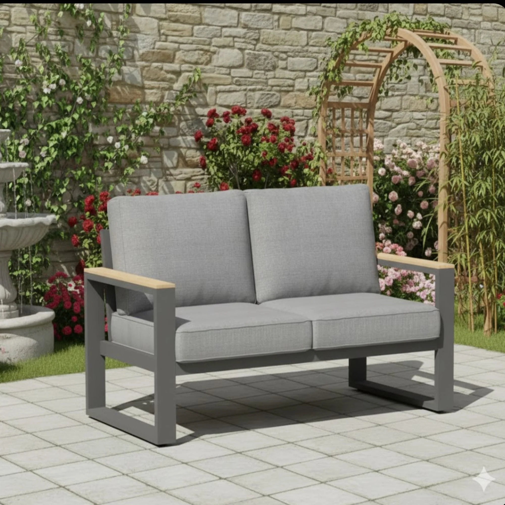 All-Weather Loveseat Sofa With Thick Cushions - Image 7