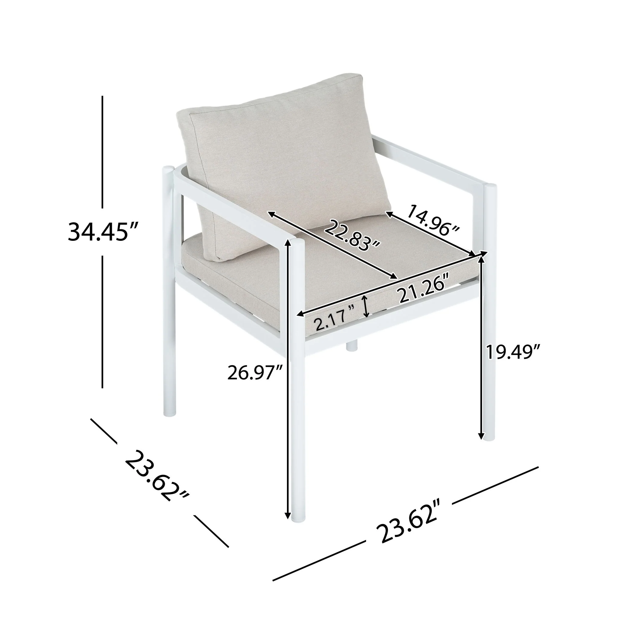 All-Weather Outdoor Dining Chair (Set of 2) - Image 9