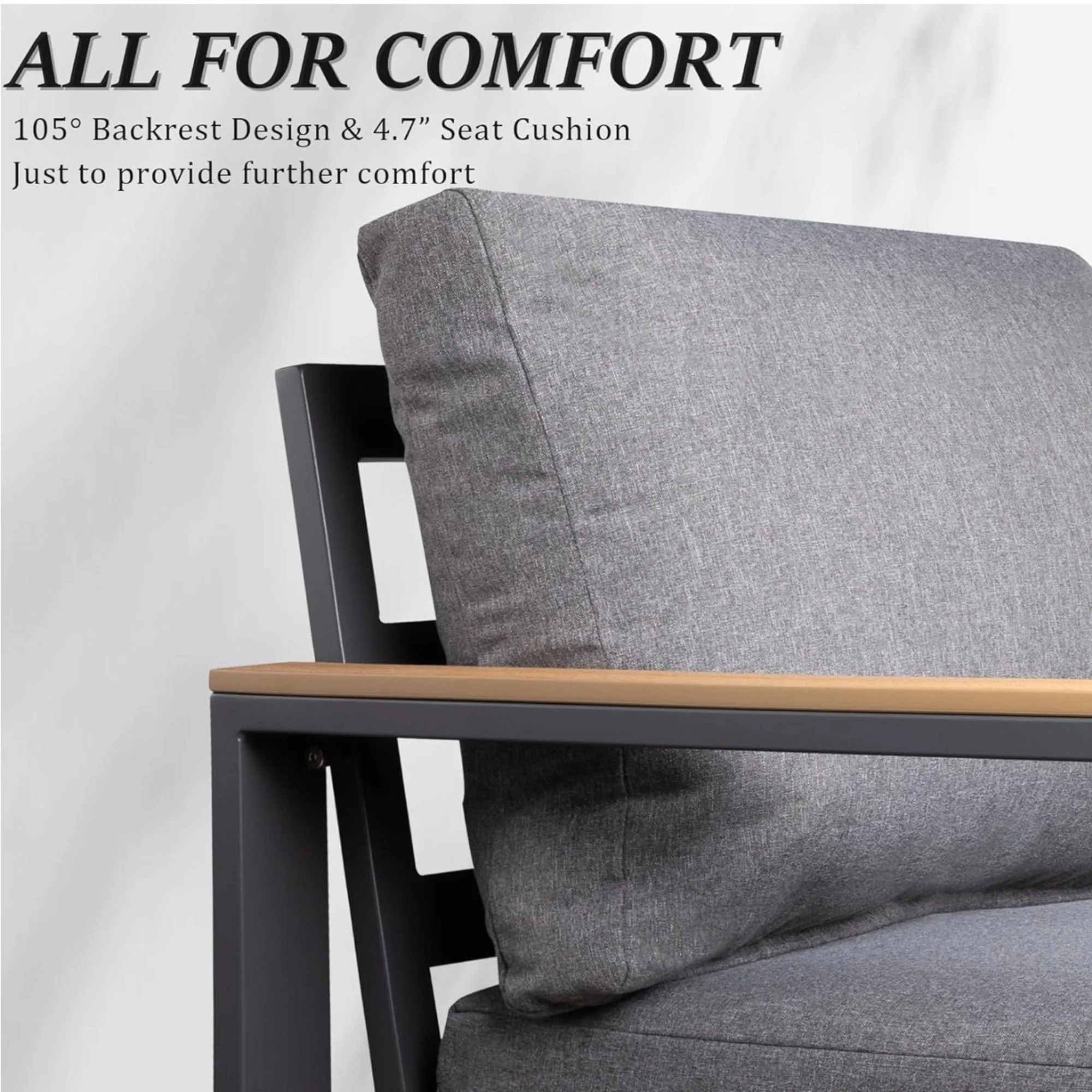 All-Weather Patio Armchairs With Thick Cushions (Set of 2) - Image 11
