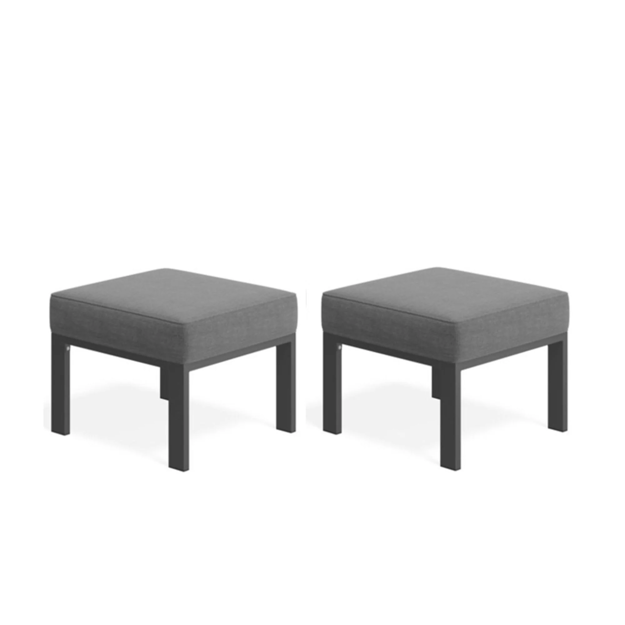 All-Weather Patio Ottomans With Thick Cushions (Set of 2) - Image 17