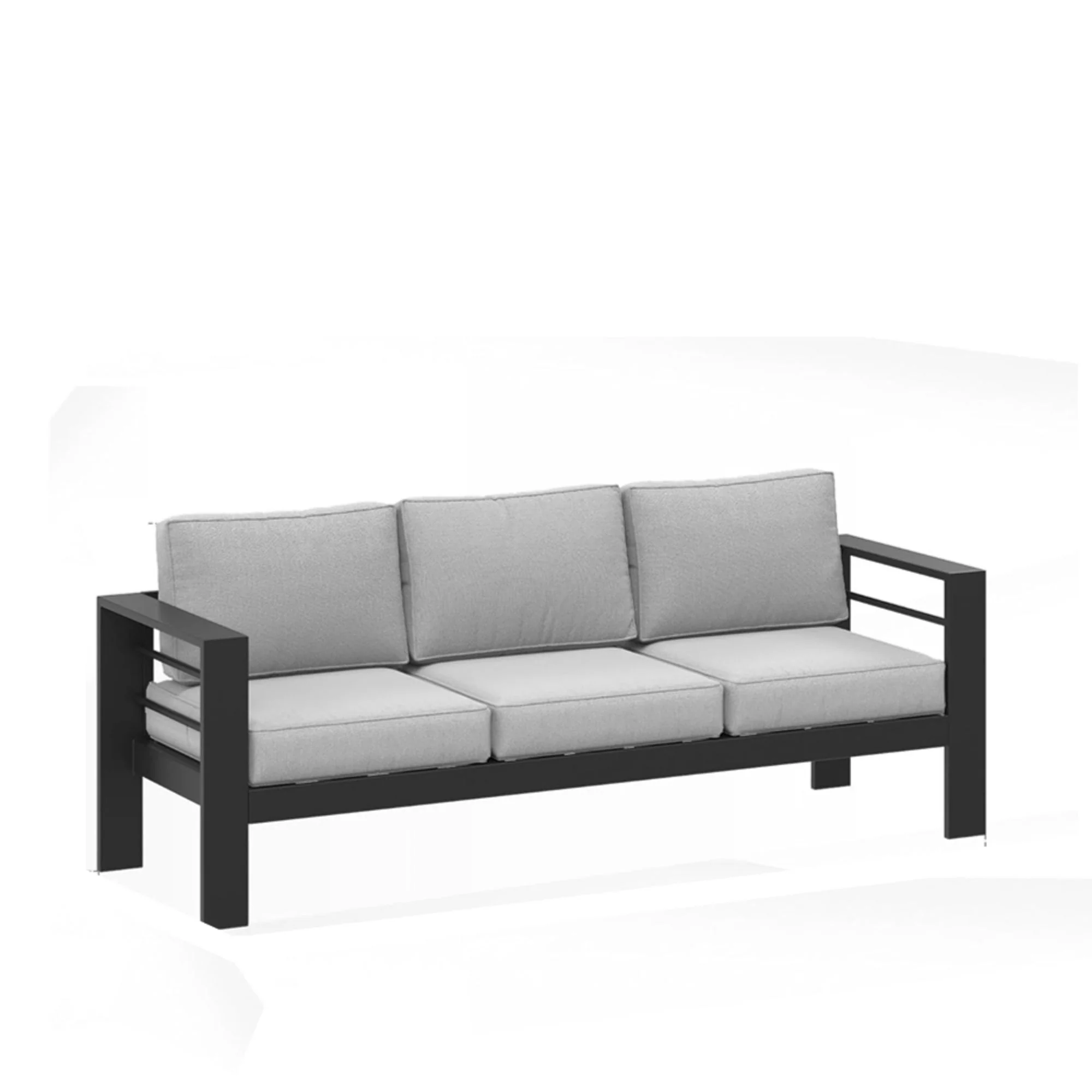All-Weather Patio Sofa With Cushions, 3 Seat Outdoor Couch - Image 2