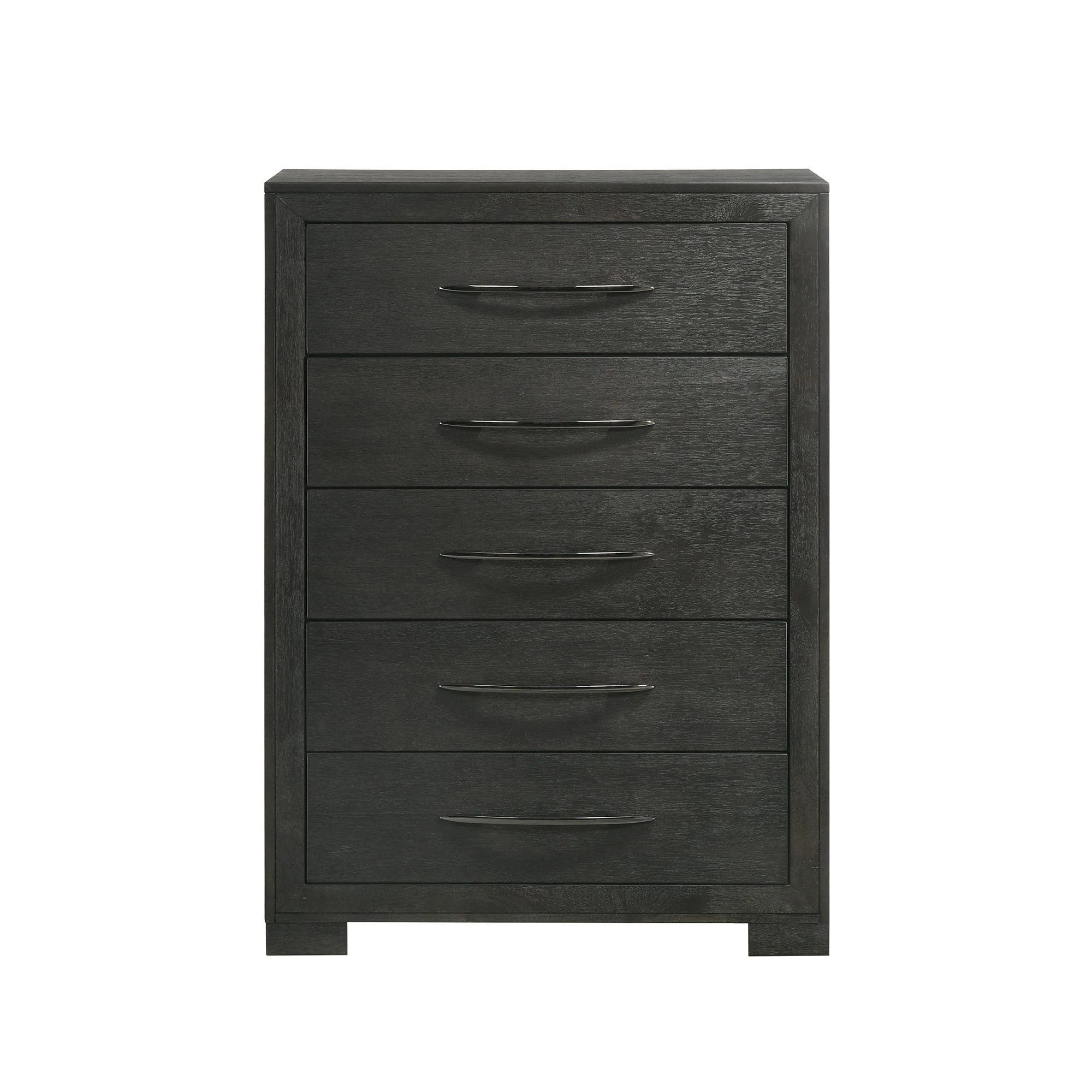 Allan - 5-Drawer Chest - Black - Image 4