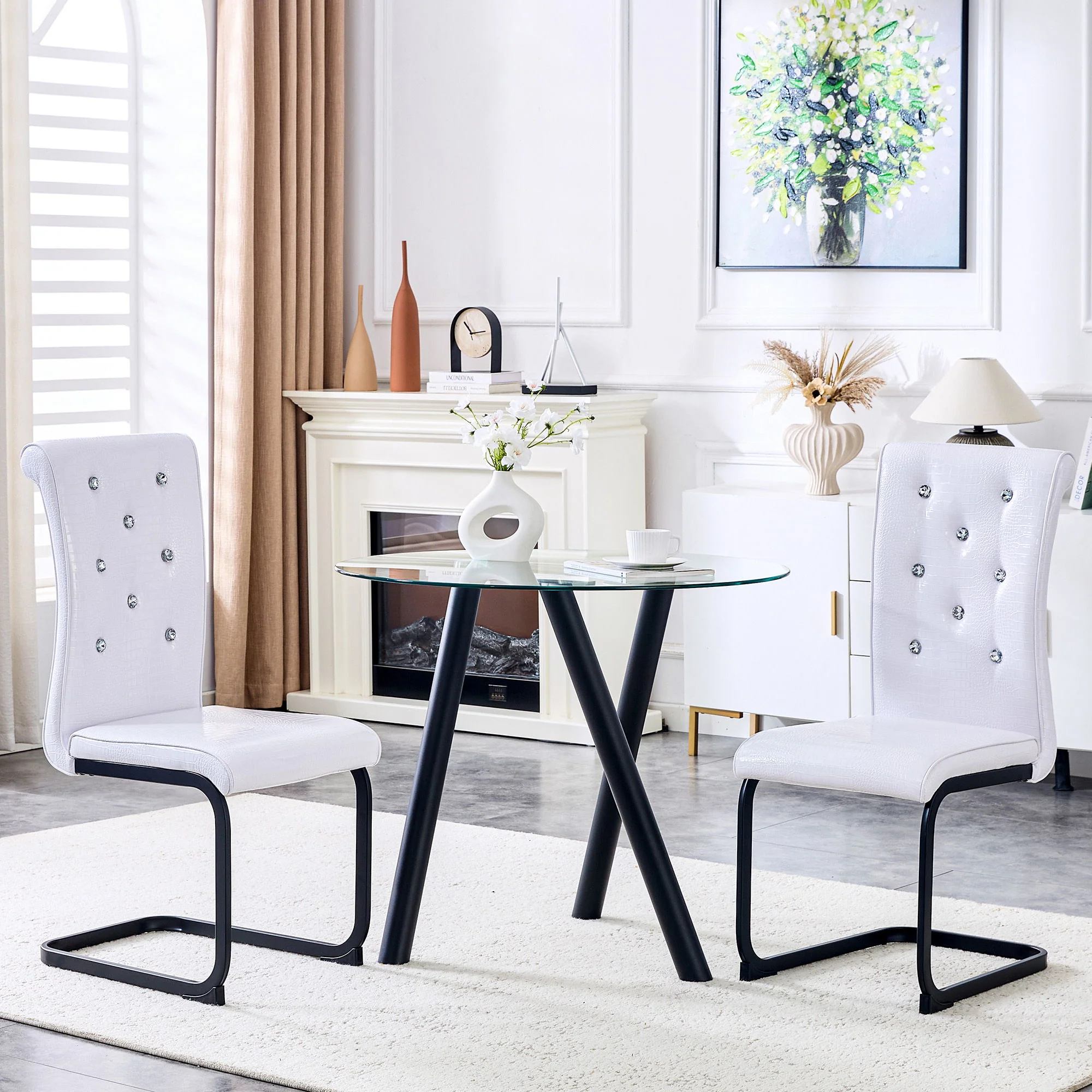 Alligator Skin Upholstered Dining Chairs - Image 21
