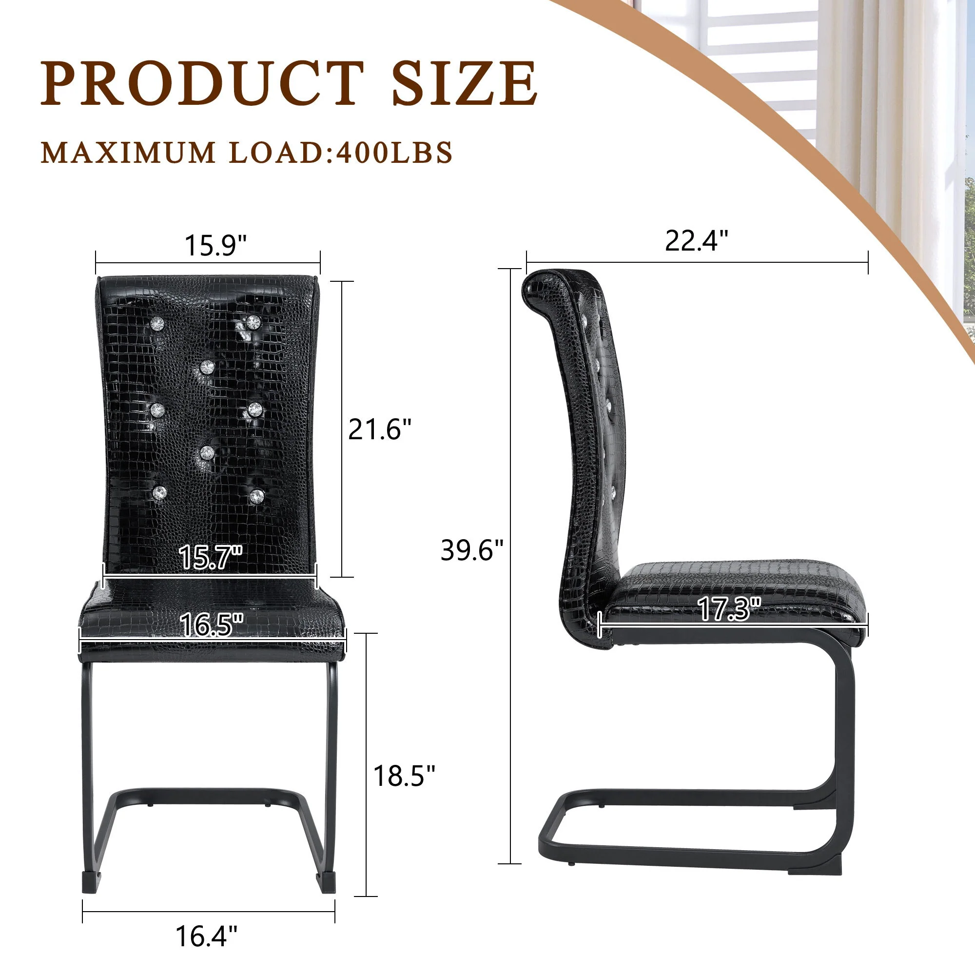 Alligator Skin Upholstered Dining Chairs - Image 8