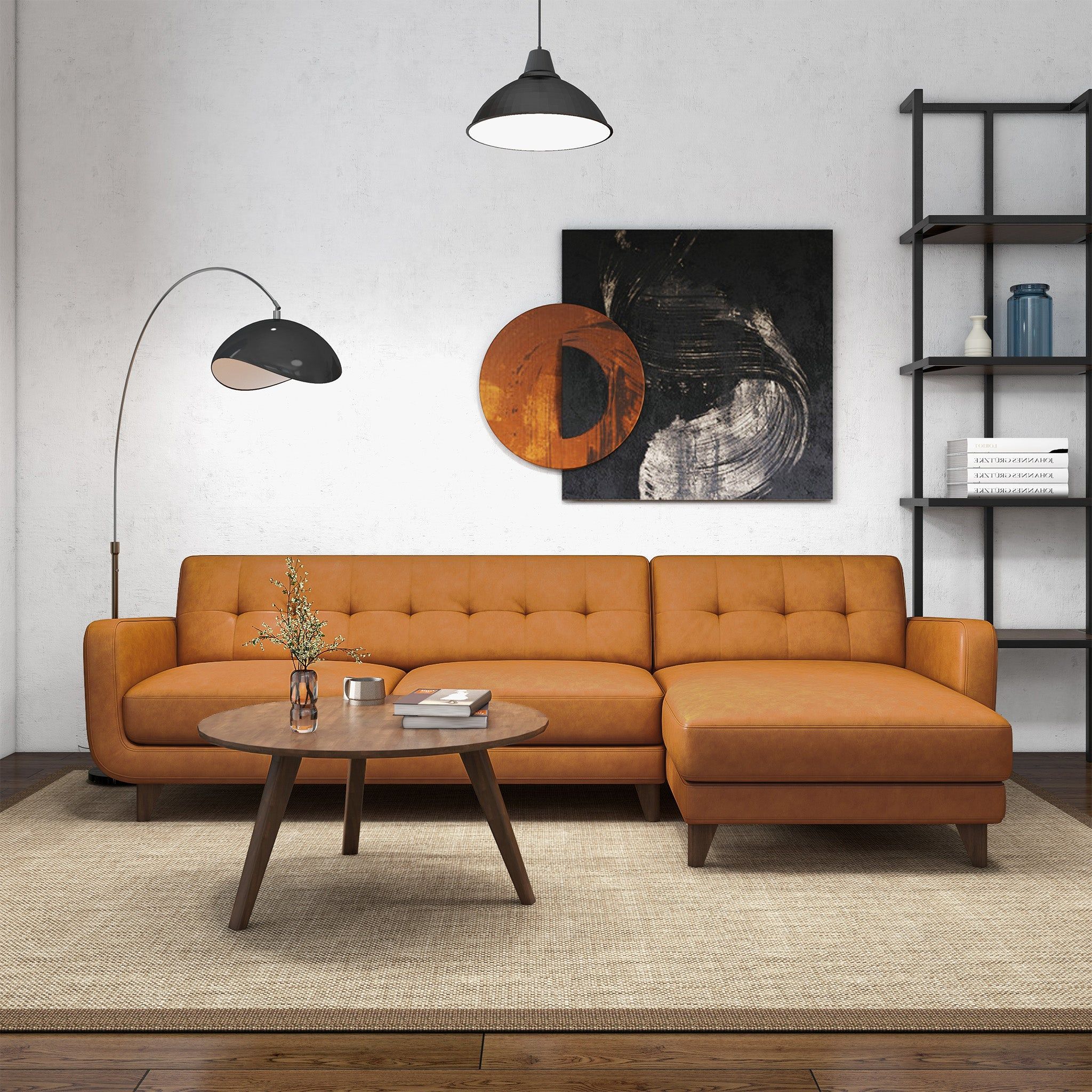 Allison - Mid-Century Modern Sectional Sofa Chaise - Image 17